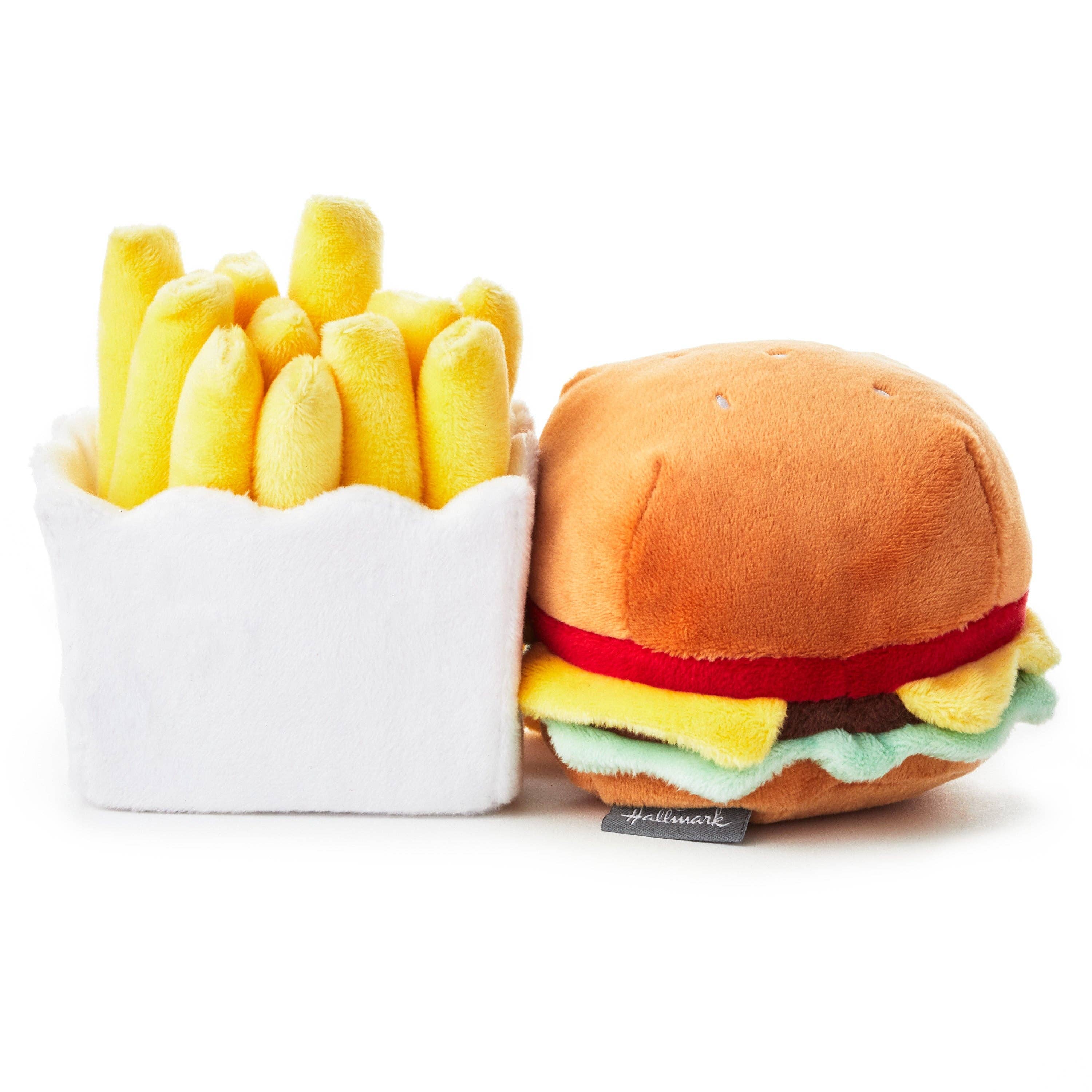 Hallmark Plushie Better Together Burger & Fries Magnetic Soft Toy Pair