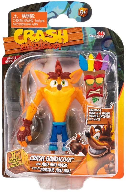 Purple Anime Action figure CRASH BANDICOOT WITH MASK