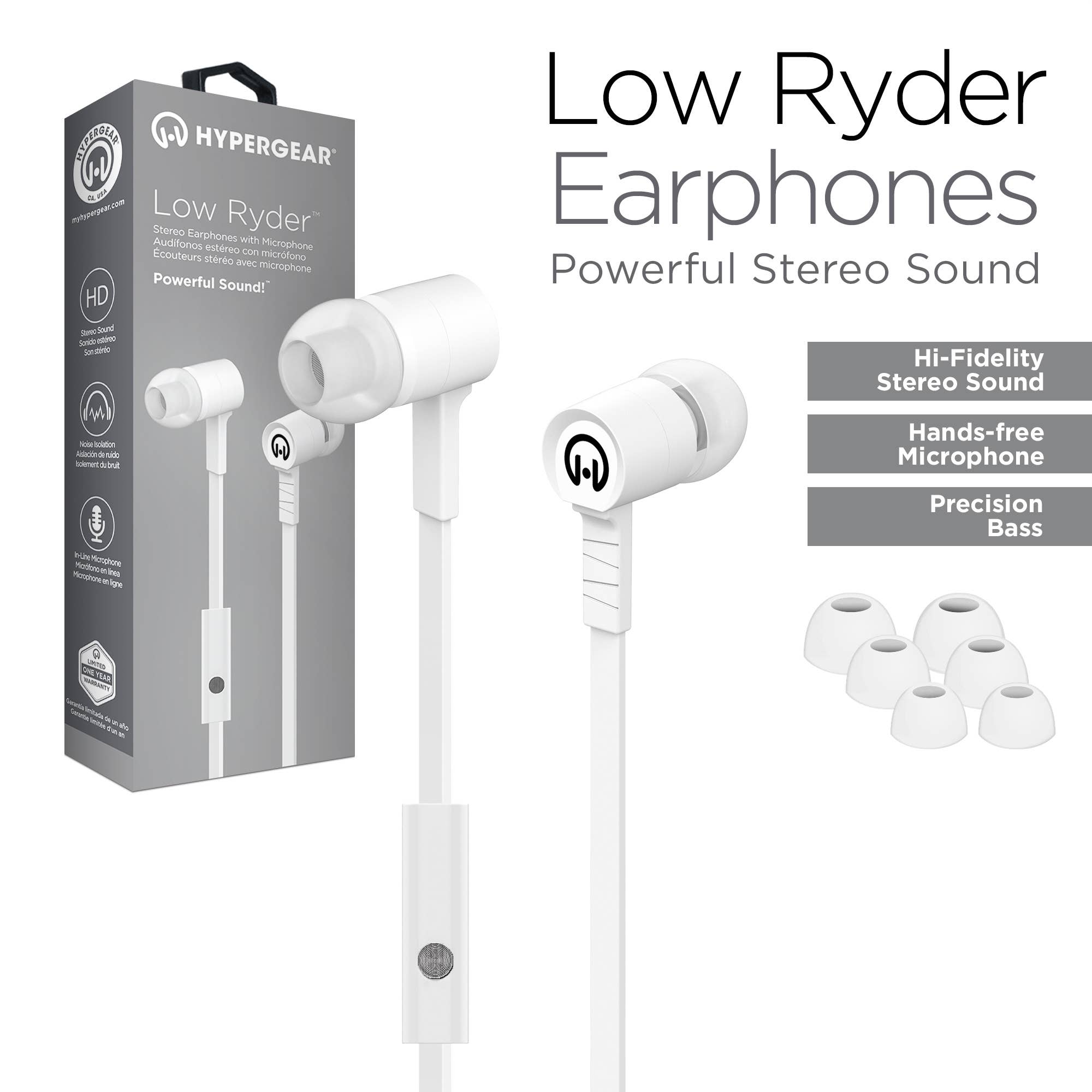 HyperGear Low Ryder Earphones with Mic 3.5mm.