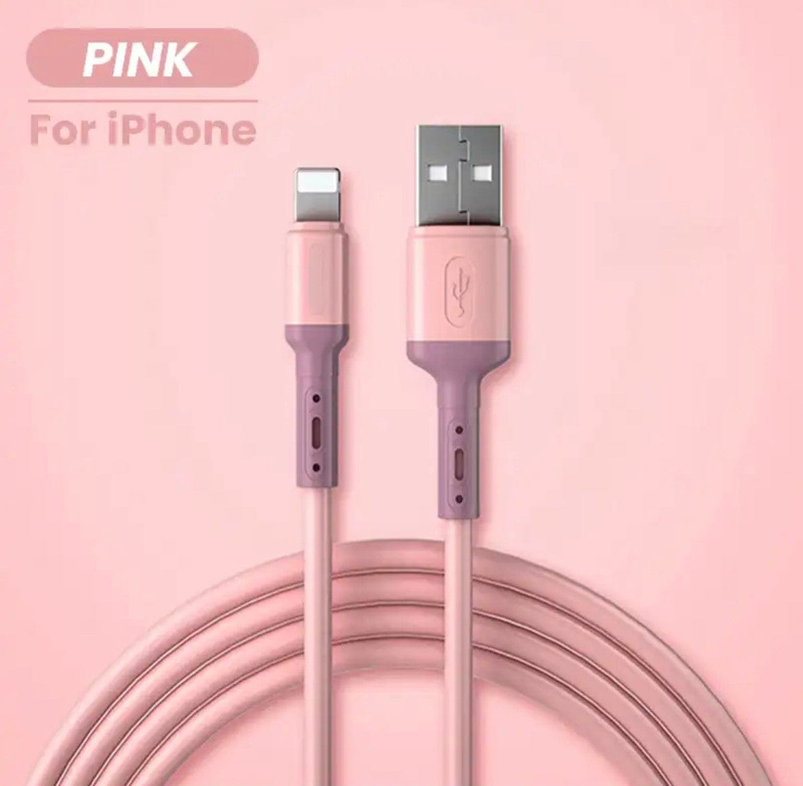 Purple Anime Pink Iphone USB Charging Lead