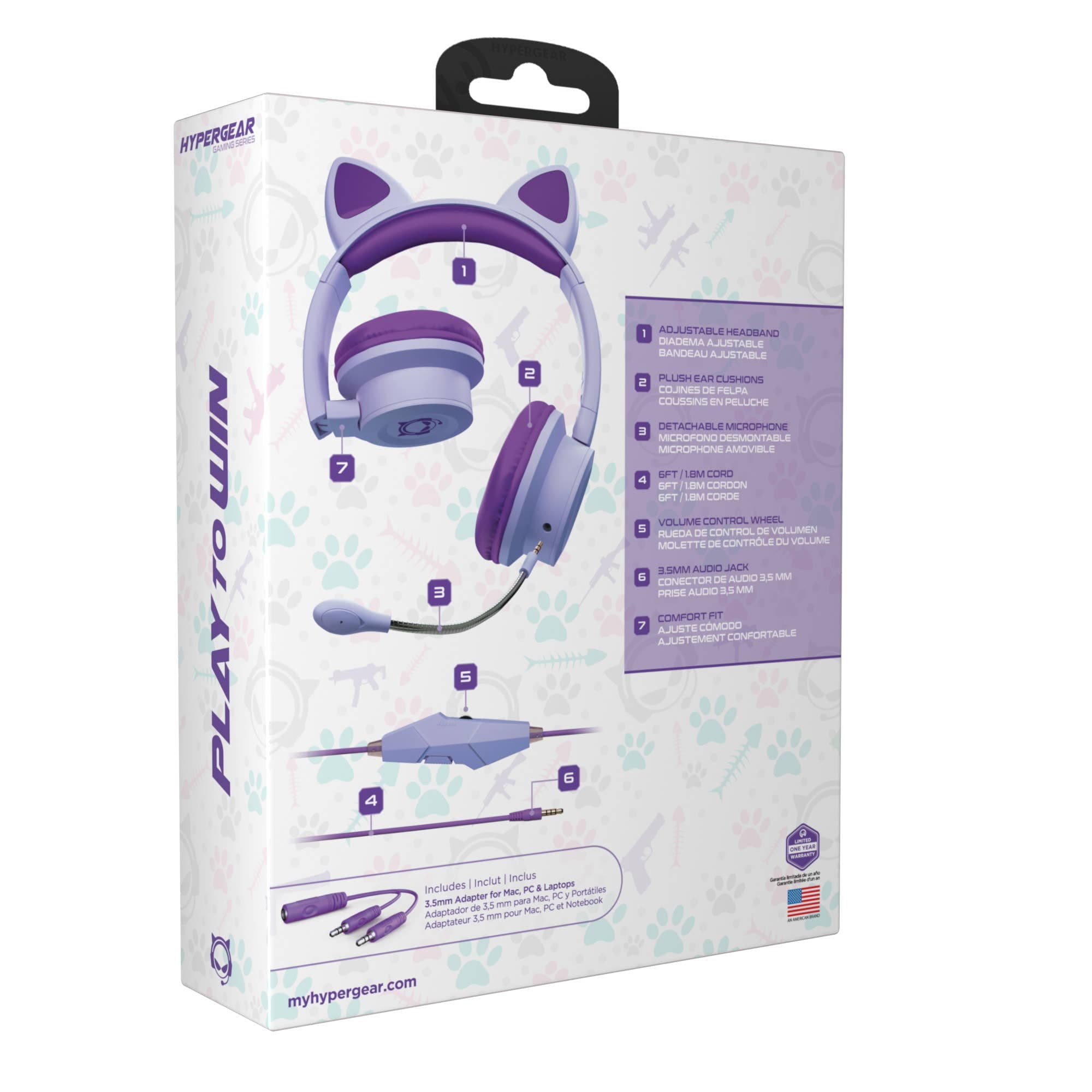 JupiterGear Home headset HyperGear Kombat Kitty Gaming Headset