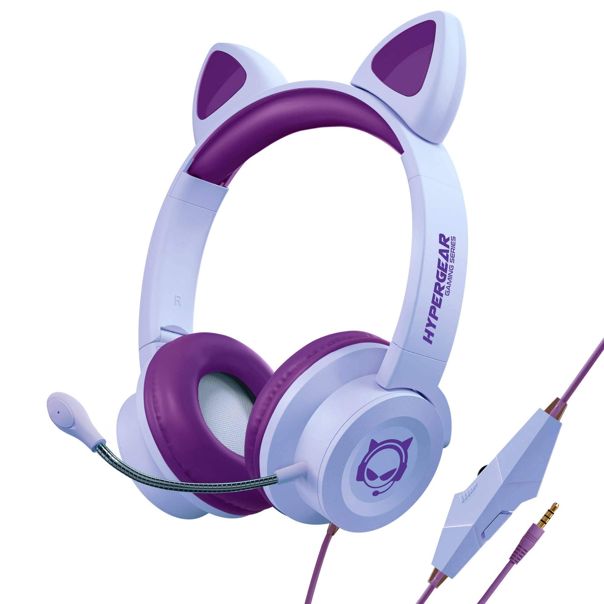 JupiterGear Home headset Purple HyperGear Kombat Kitty Gaming Headset