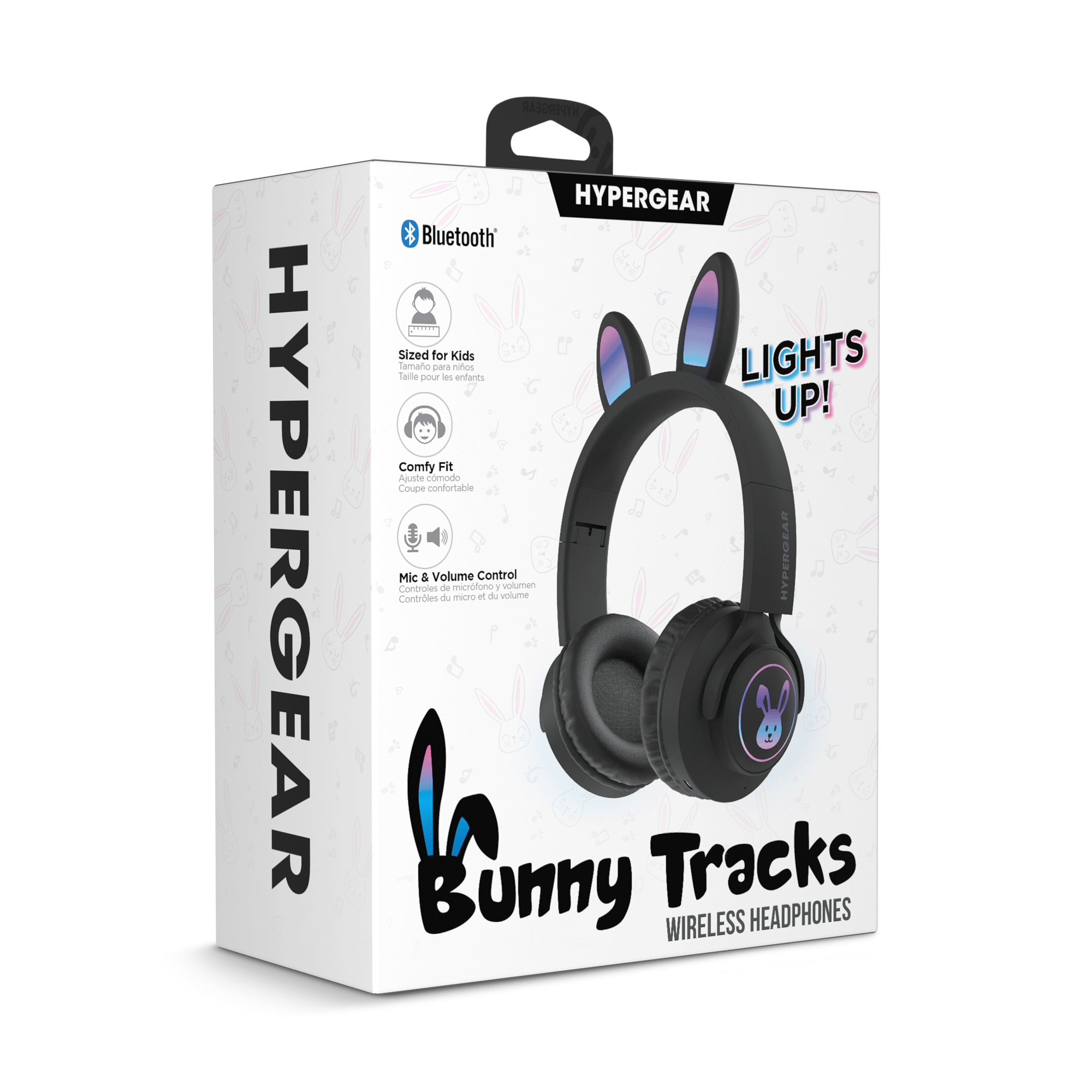 JupiterGear Home HyperGear Bunny Tracks Wireless Light-Up Headphones