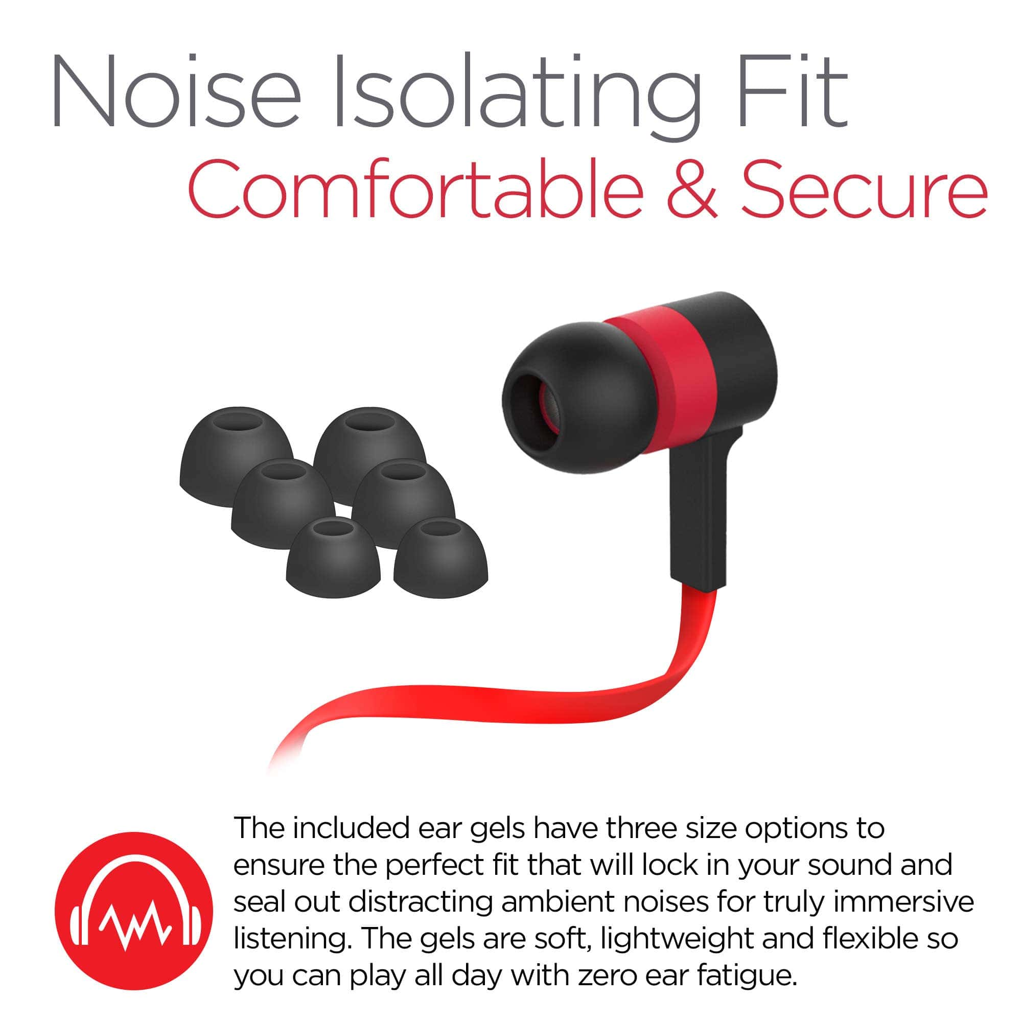 JupiterGear Home HyperGear Low Ryder Earphones with Mic 3.5mm