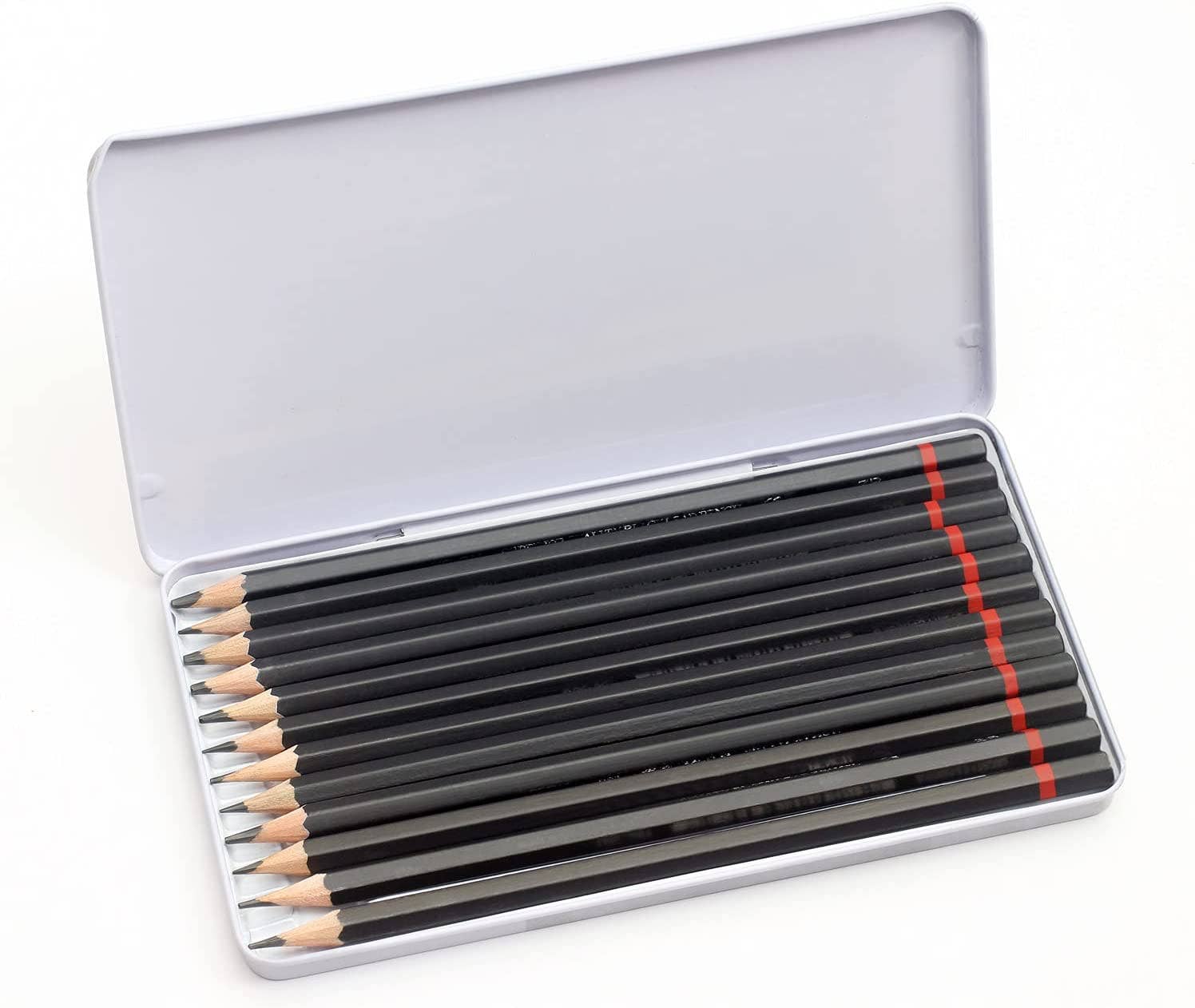 Liquidraw Drawing Pencils Set of 12, Graded Pencils For Artists, Sketching, Art, Sketch (8B-2H) Graphite Hard & Soft Pencil Set.