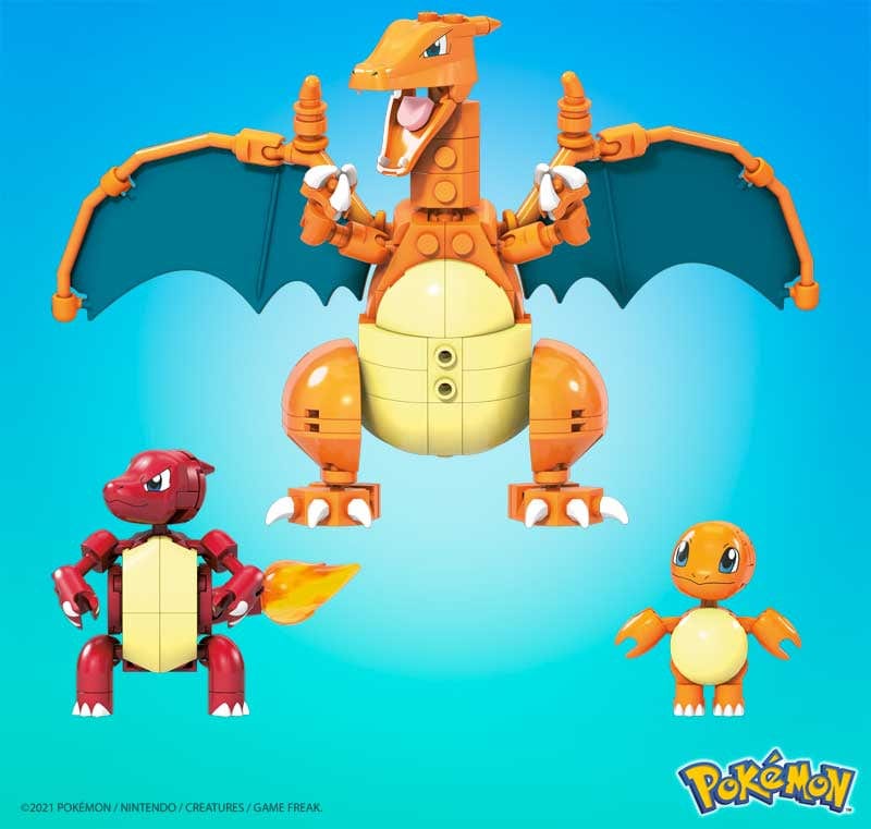 Purple Anime MEGA CONSTRUX POKEMON CHARMANDER EVOLUTION SET