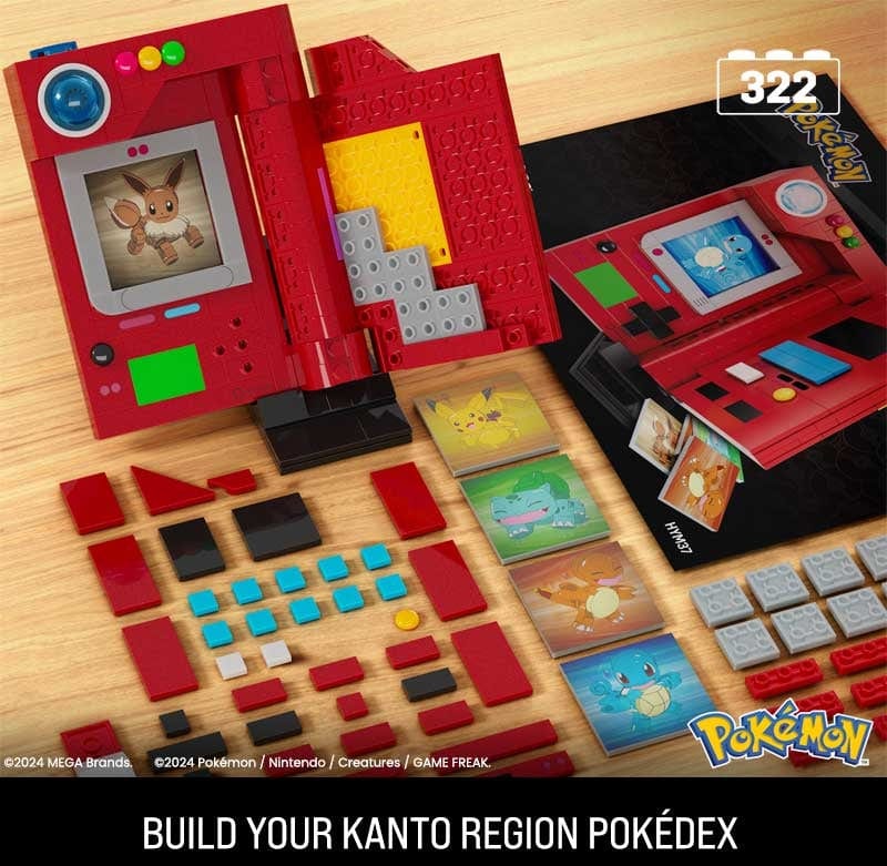 Purple Anime Building Blocks POKEMON KANTO POKEDEX