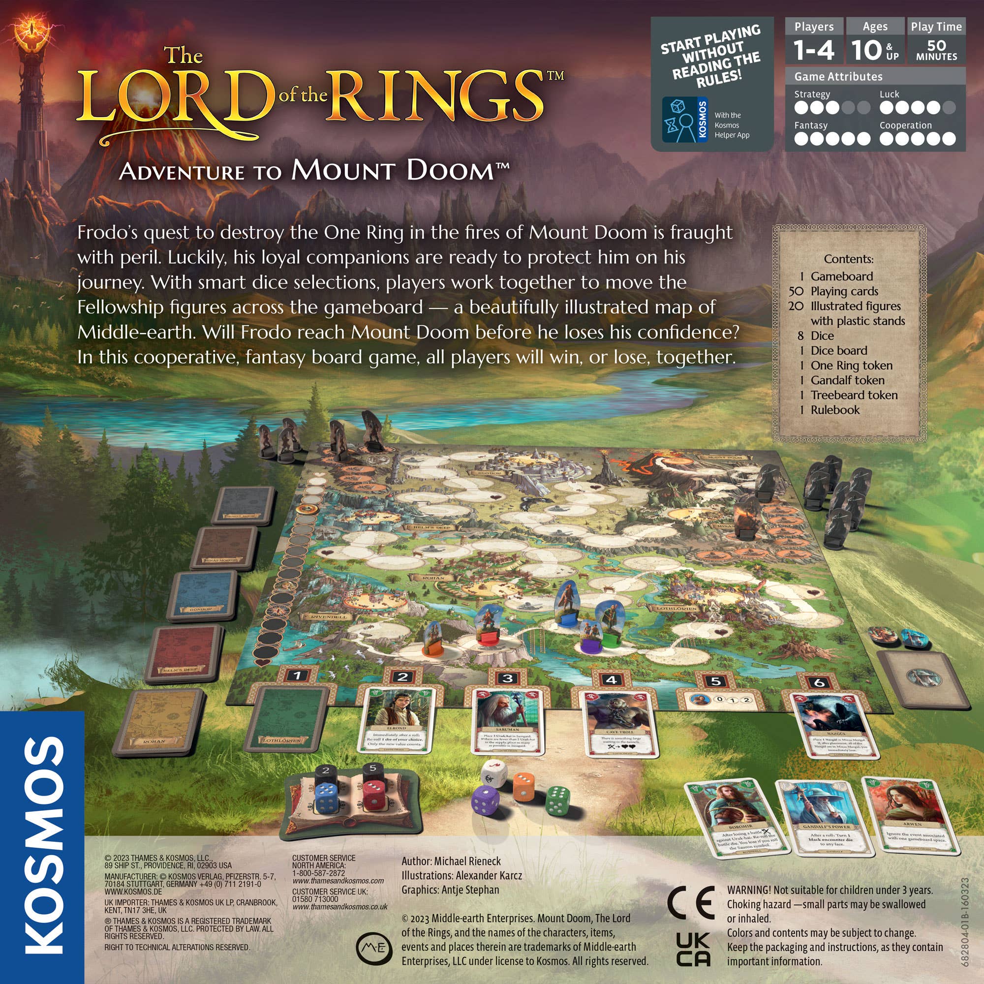 Thames & Kosmos UK LP Lord of the Rings: Adventure to Mount Doom - Board Game