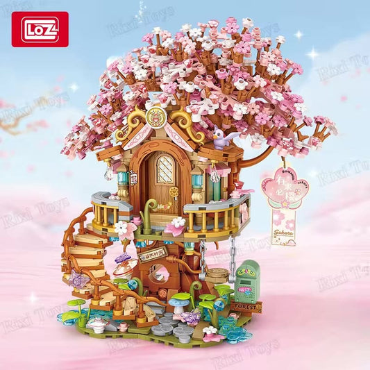 LOZ Sakura Cherry Blossom Tree House 1381 6932691913816