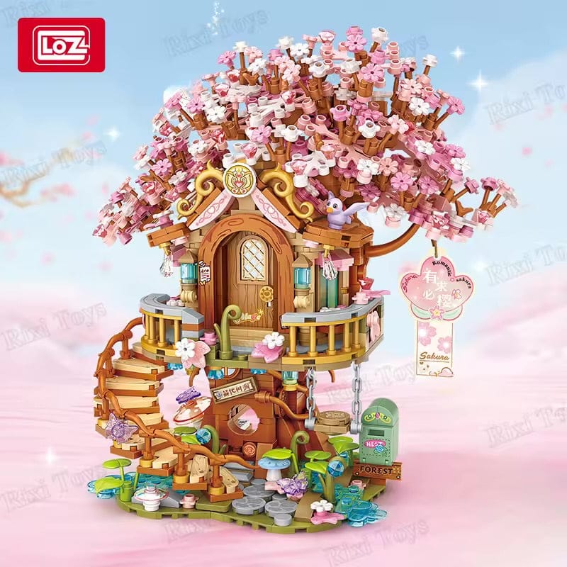 LOZ Sakura Cherry Blossom Tree House 1381 6932691913816