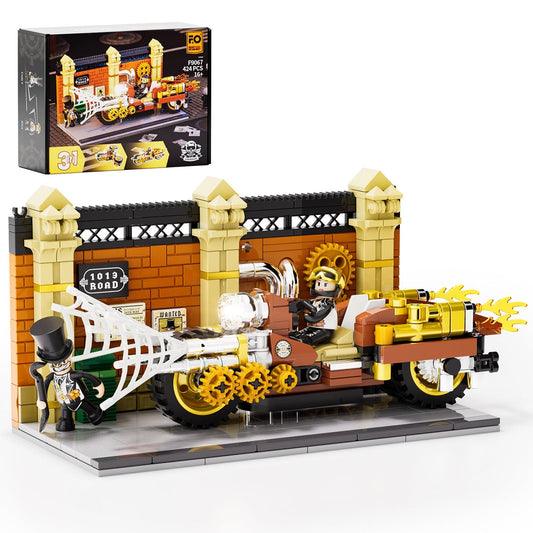 LUMIBRICKS - FUNWHOLE Steampunk Motorcycle Pursuit F9067 X004J6SCT3
