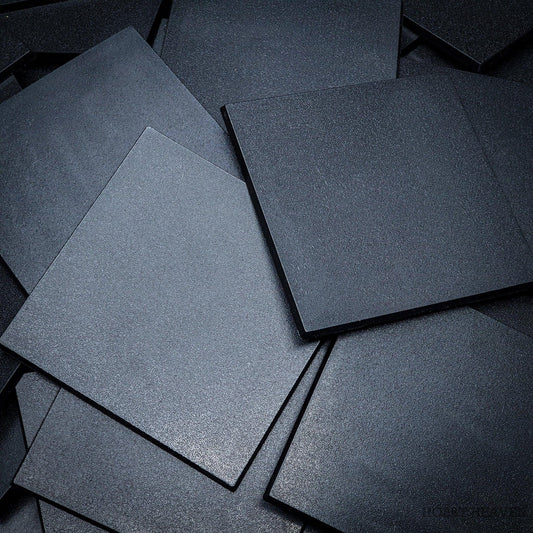 Base 100mm Square Plain Plastic Bases