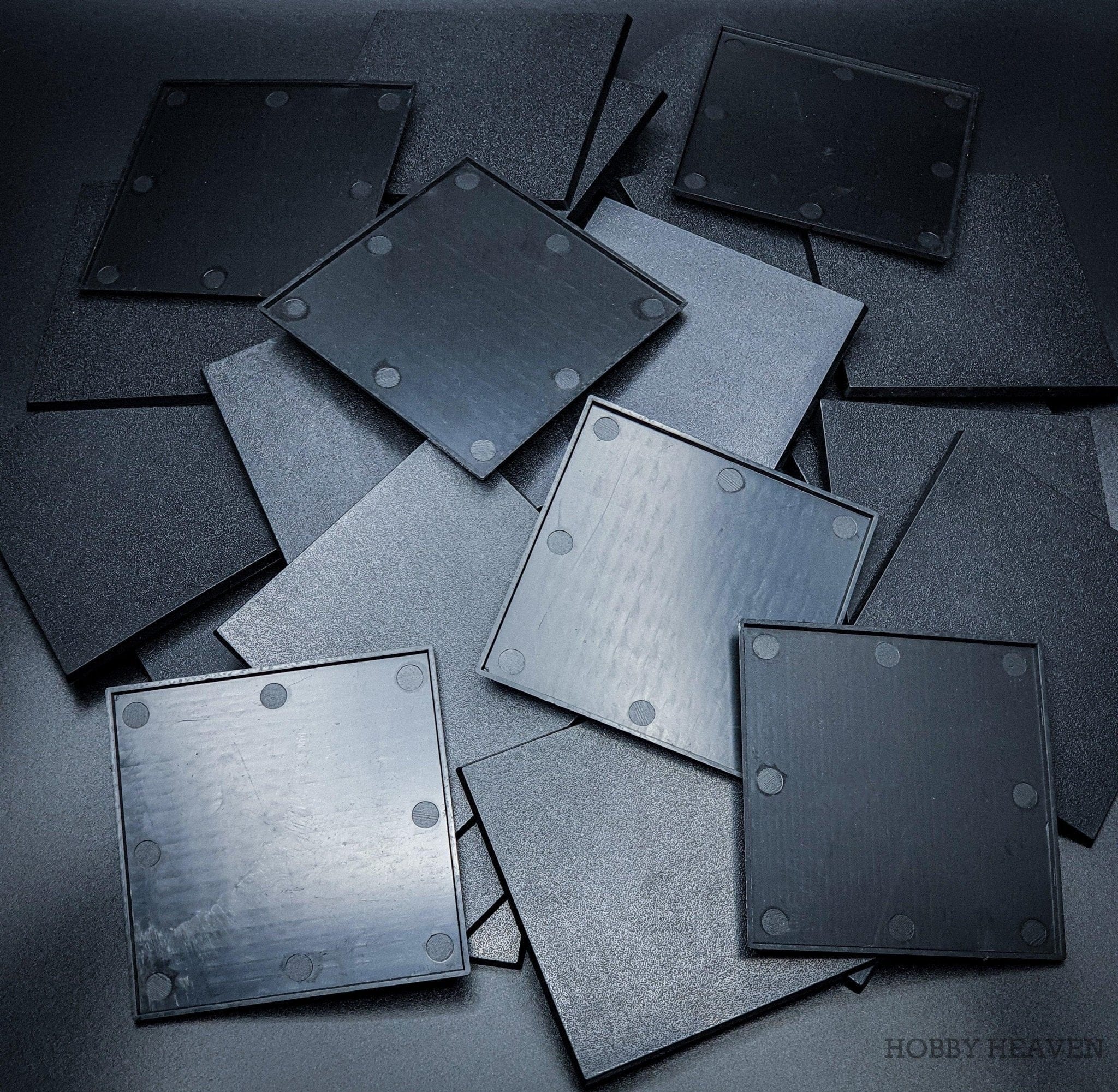 Base 100mm Square Plain Plastic Bases