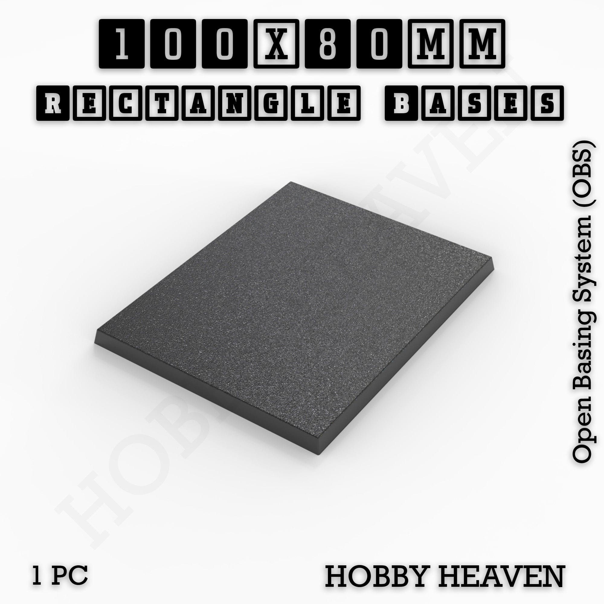 Base Rectangle Bases Range Sizes - 75x30mm to 125x40mm Medium Sizes 3d Print Full Range Tabletop Games