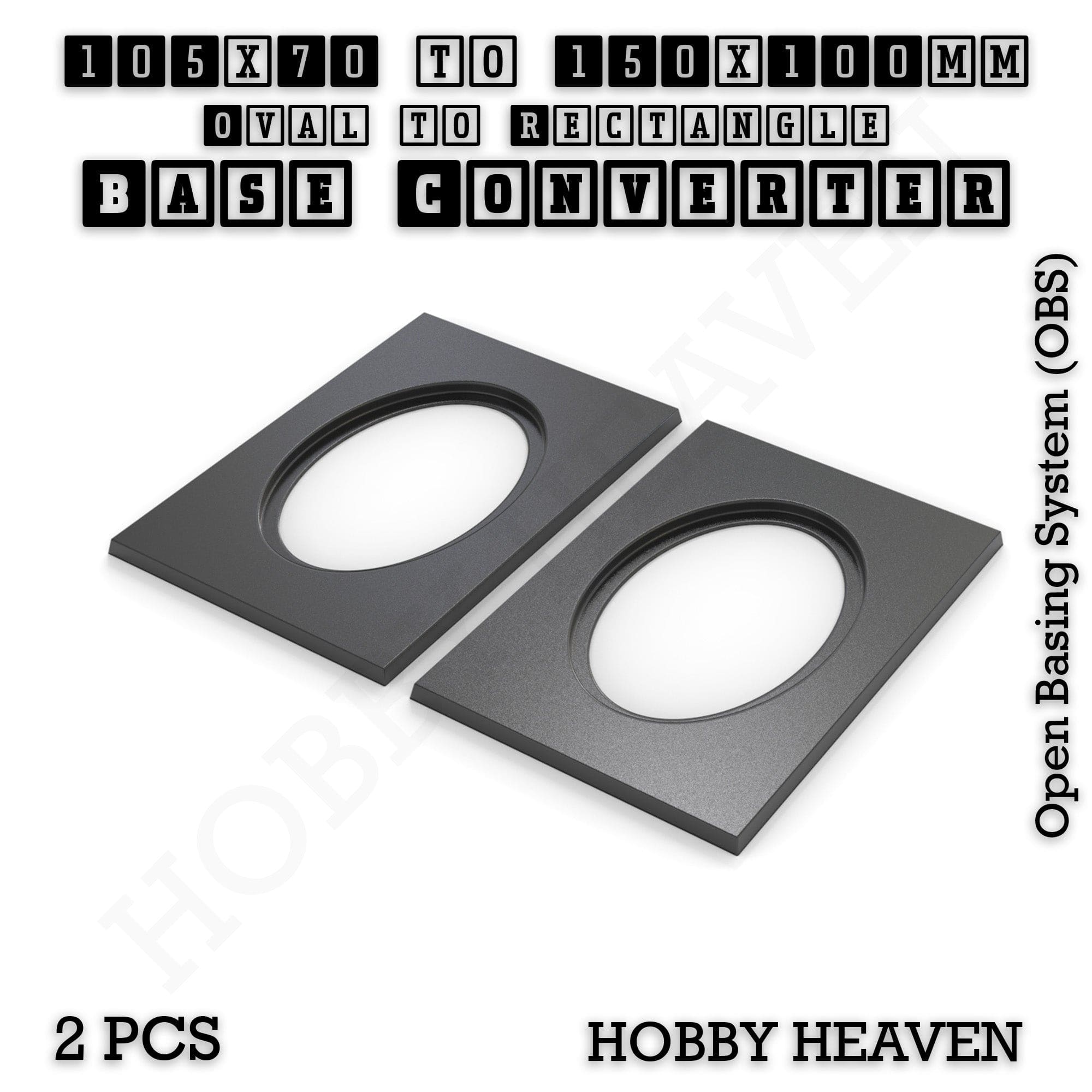 Base Converter Wargaming Oval to Rectangle Base Converters – Tabletop Games | 3D Printed Tabletop Accessories