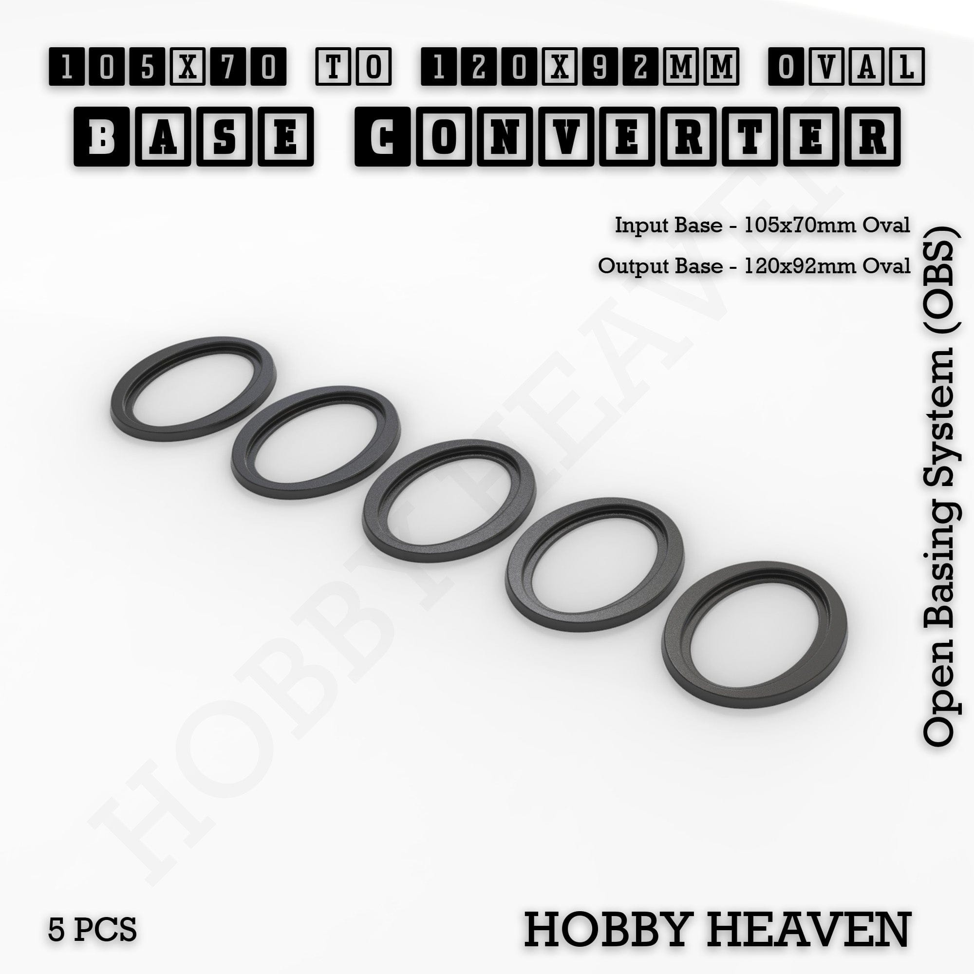 Base Oval To Oval Bases Size Converters 3d Print Full Range