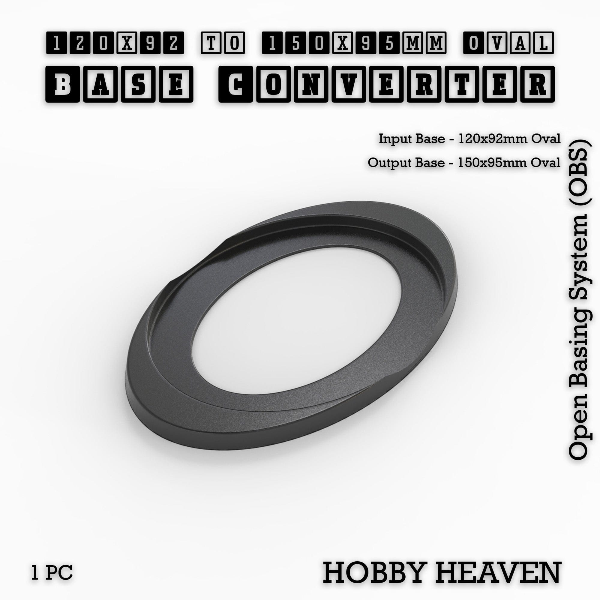 Base Oval To Oval Bases Size Converters 3d Print Full Range
