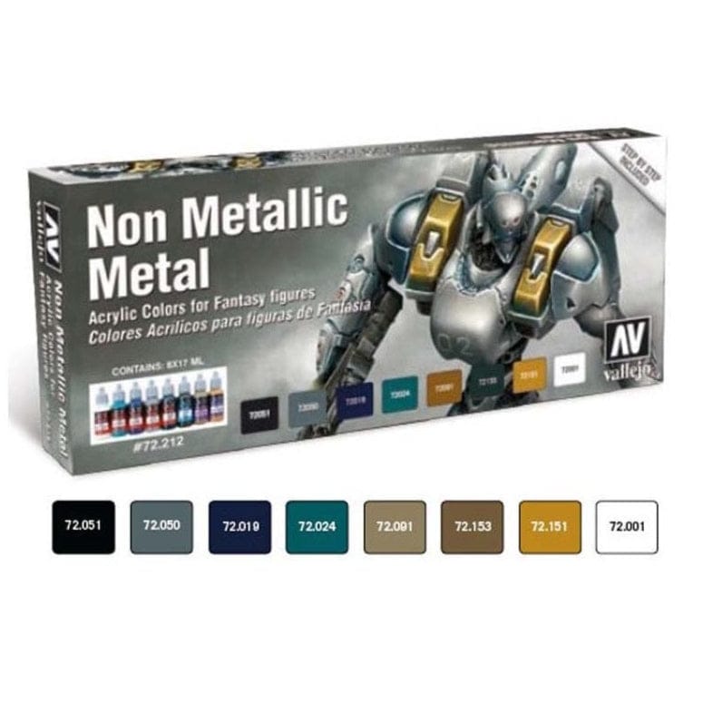 Paint Vallejo Game Color Set - Non Metallic Metal (x8) 8429551722124