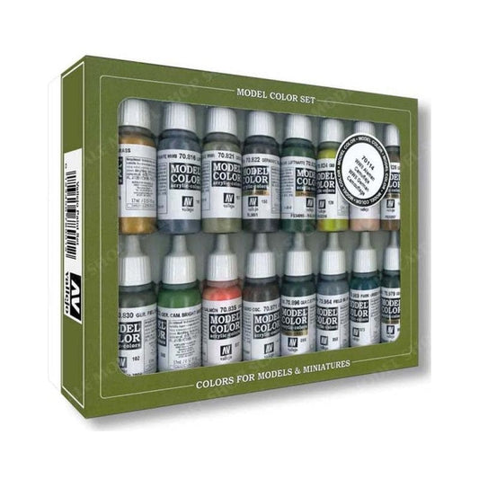 Paint Vallejo Model Color Set - WWII German Camouflage (x16) 8429551701143