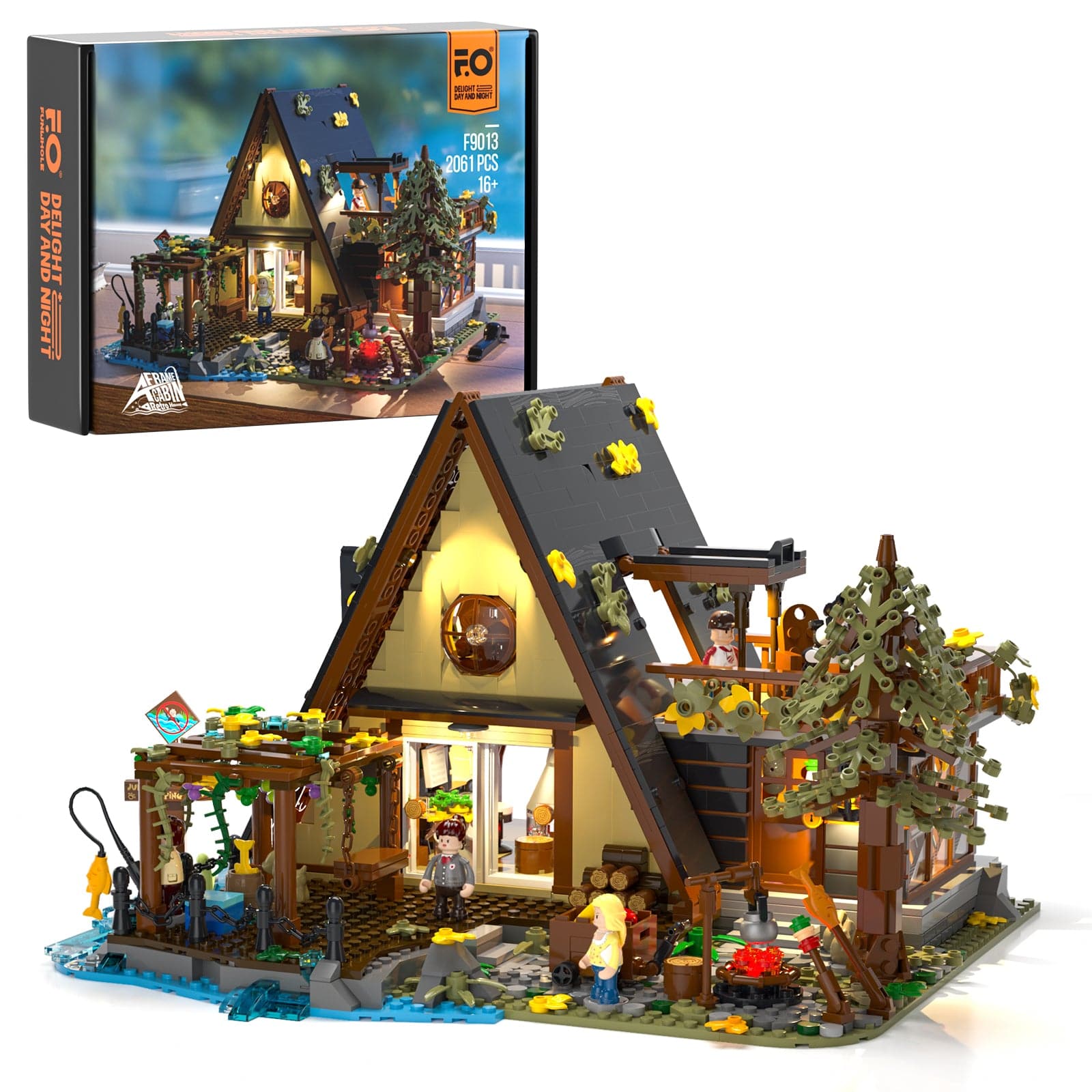 LUMIBRICKS - FUNWHOLE A-Frame Cabin F9013 X003Q80B7V