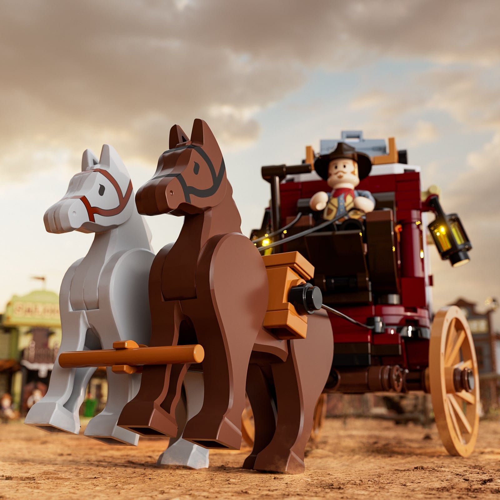LUMIBRICKS - FUNWHOLE Western Stagecoach F9052 X0024GKEOD