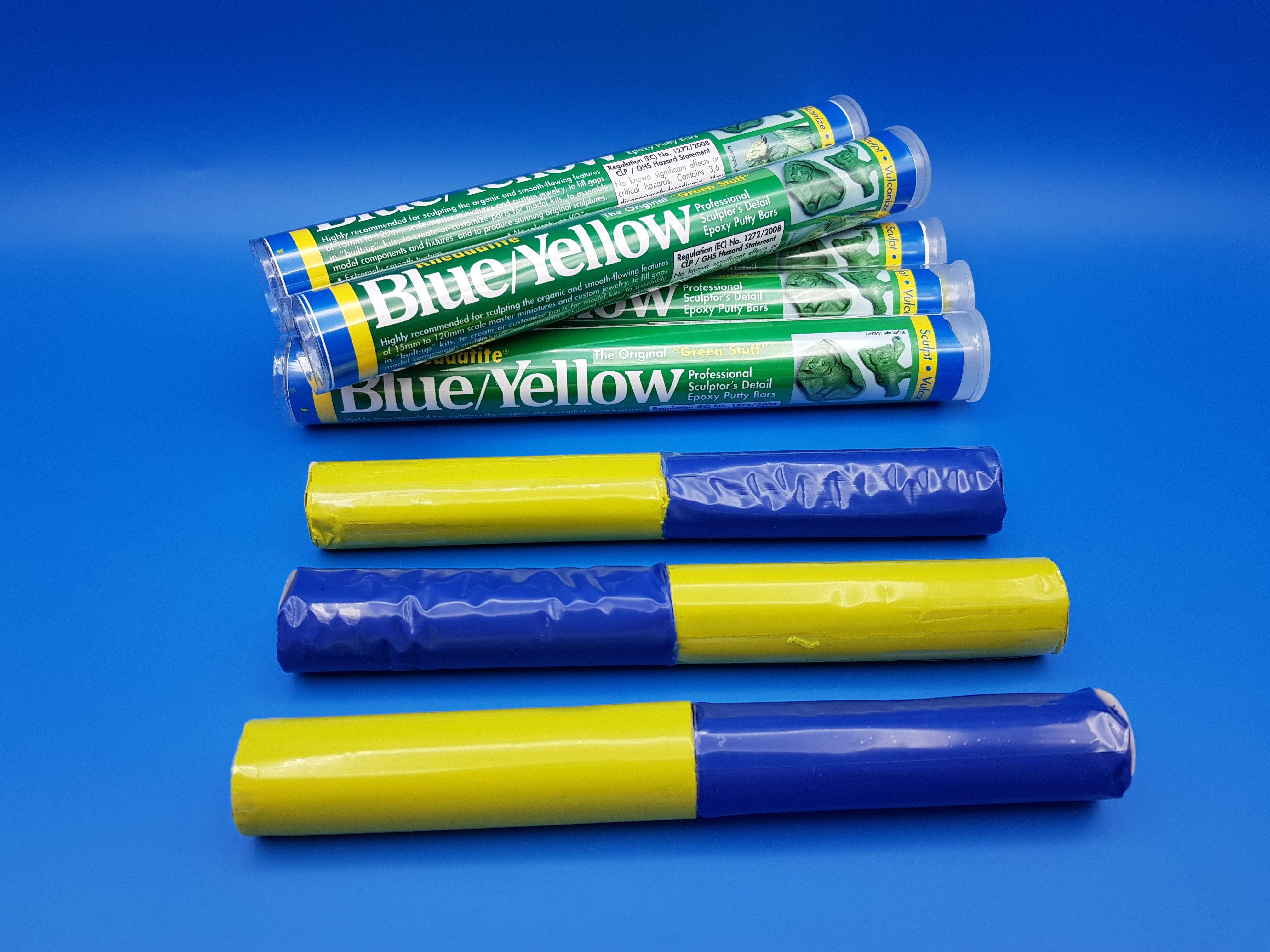 Putty Kneadatite Blue/Yellow Green Stuff Epoxy Putty