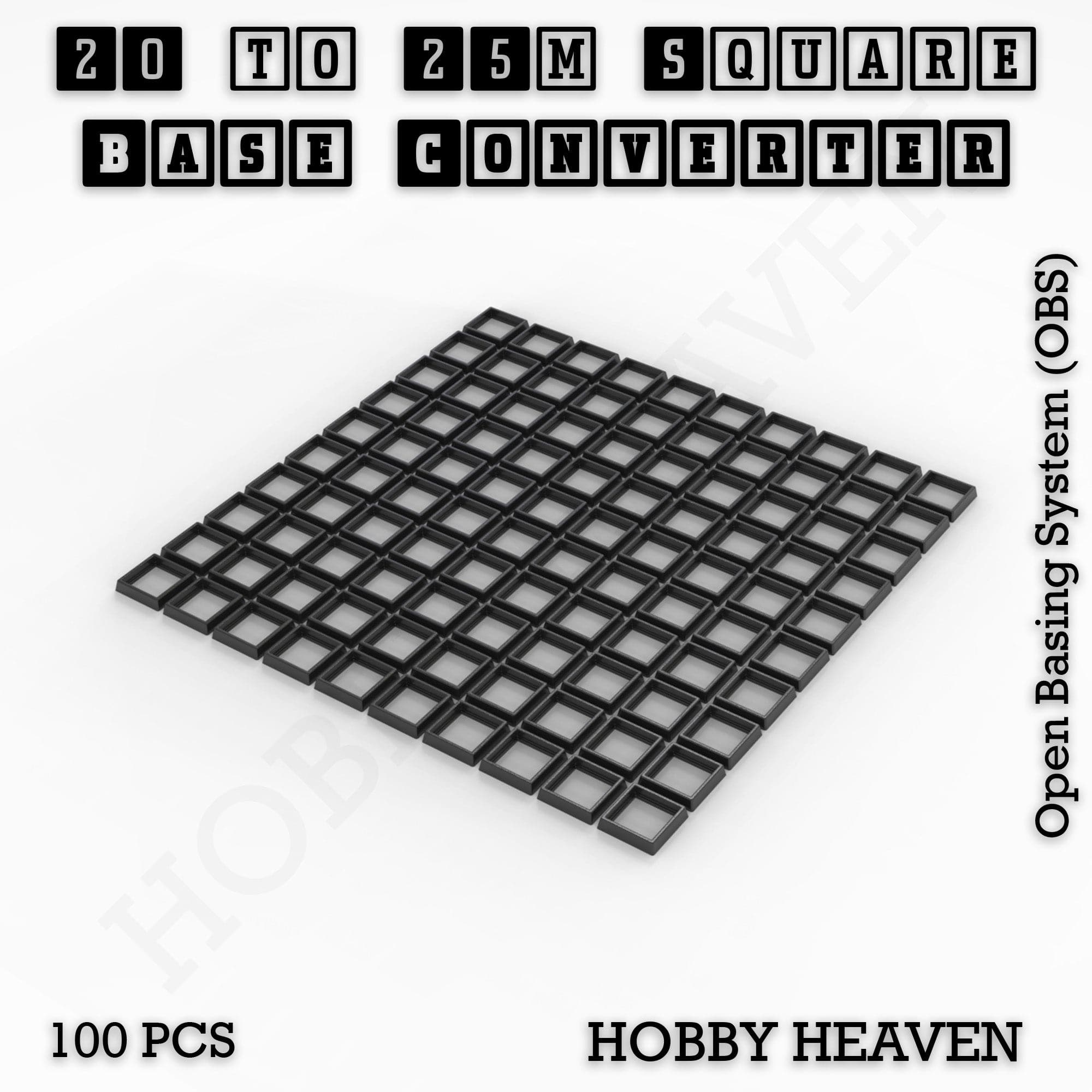 Base Square to Square Bases Size Converters 3d Print Full Range