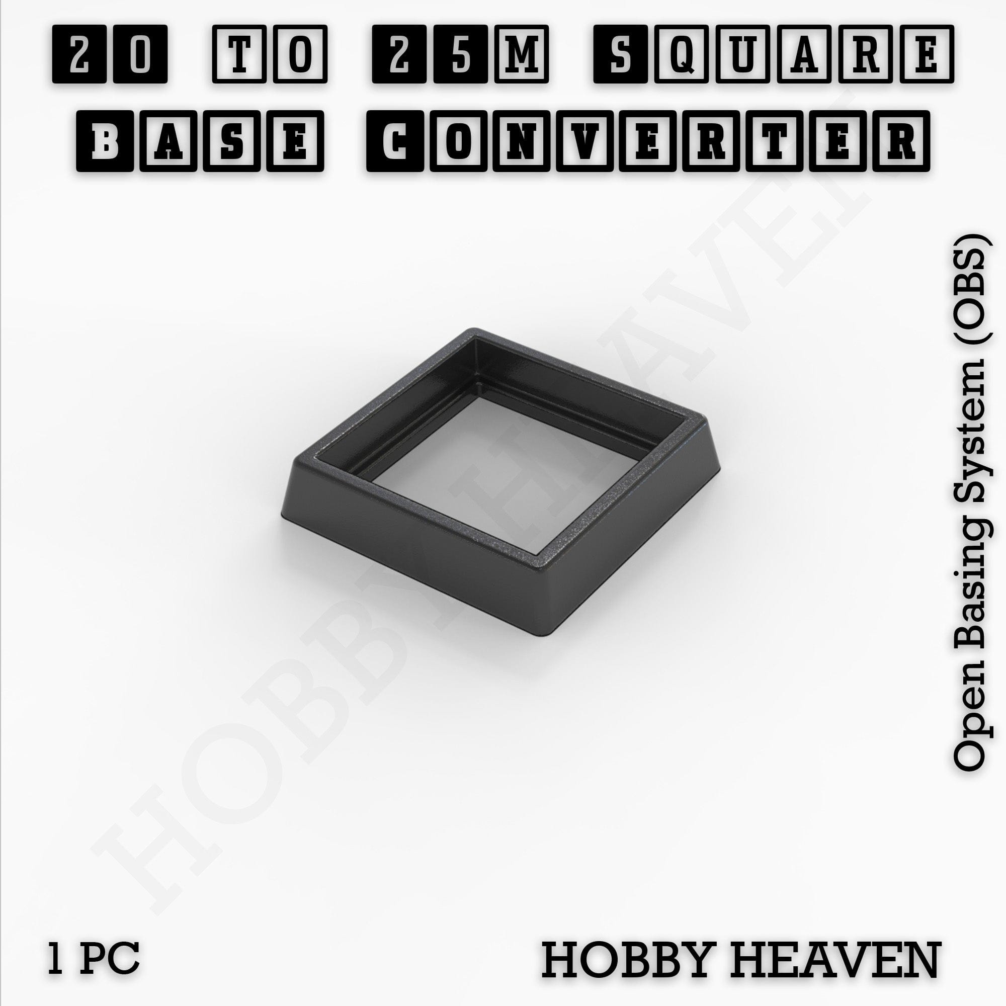 Base Square to Square Bases Size Converters 3d Print Full Range