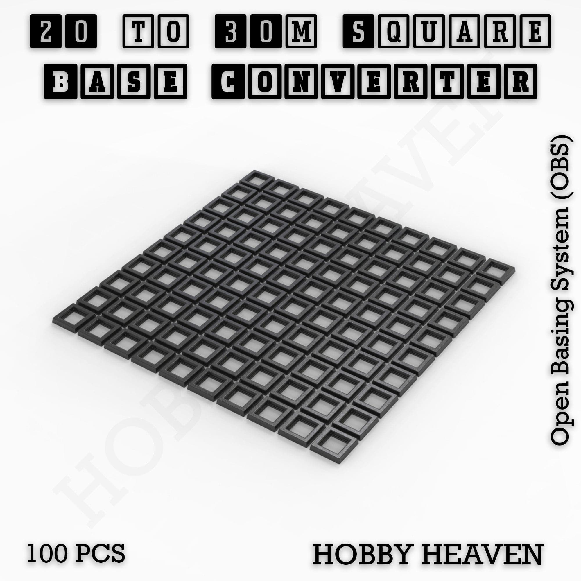 Base Square to Square Bases Size Converters 3d Print Full Range