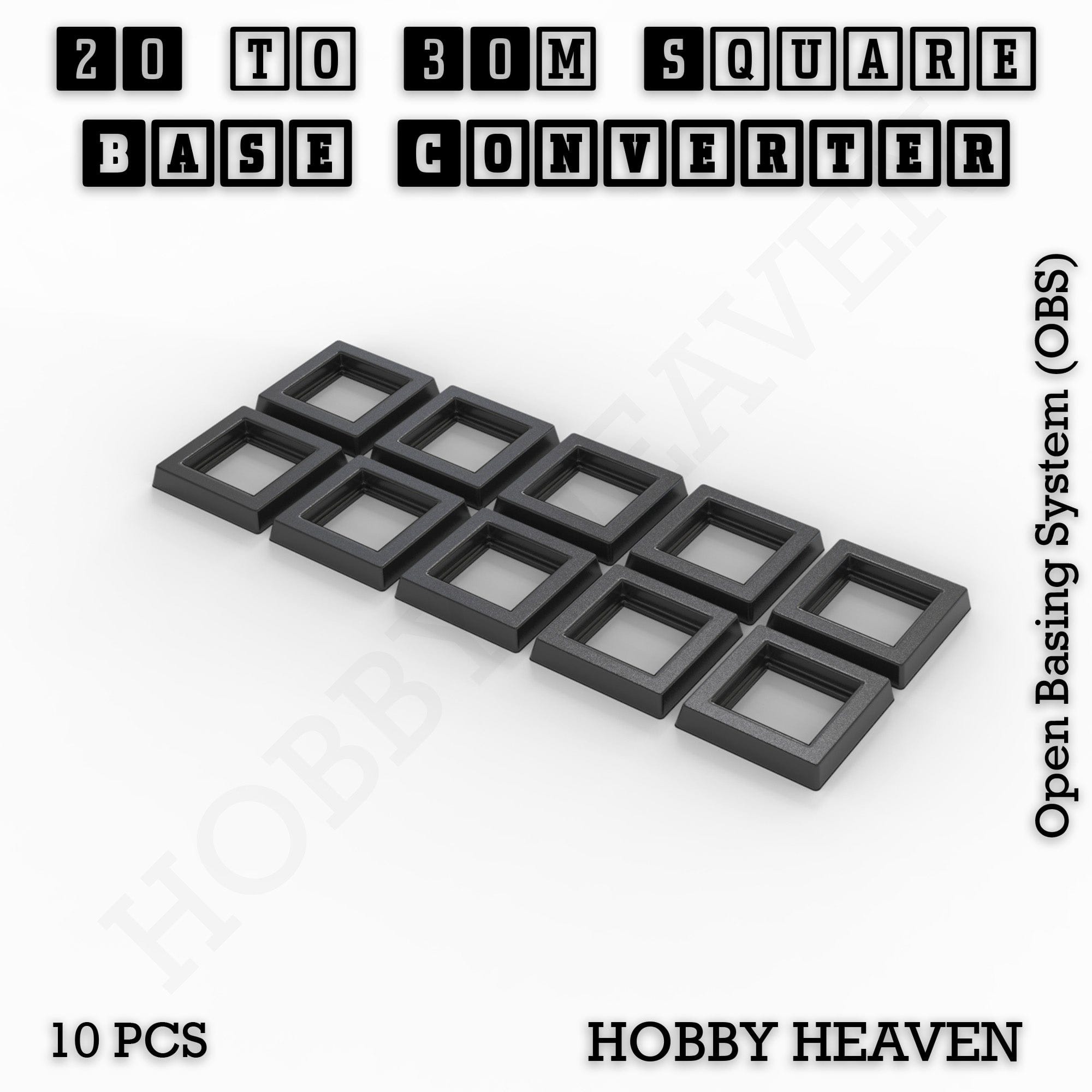 Base Square to Square Bases Size Converters 3d Print Full Range