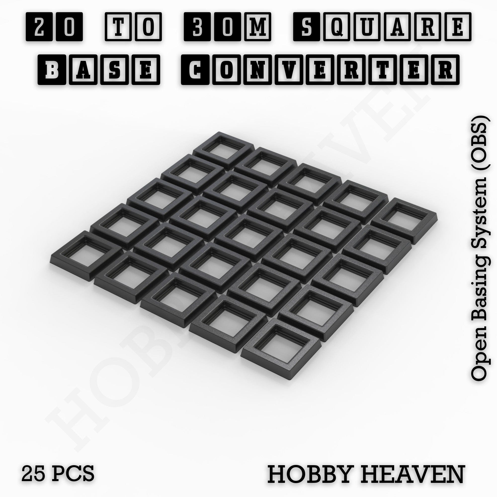 Base Square to Square Bases Size Converters 3d Print Full Range