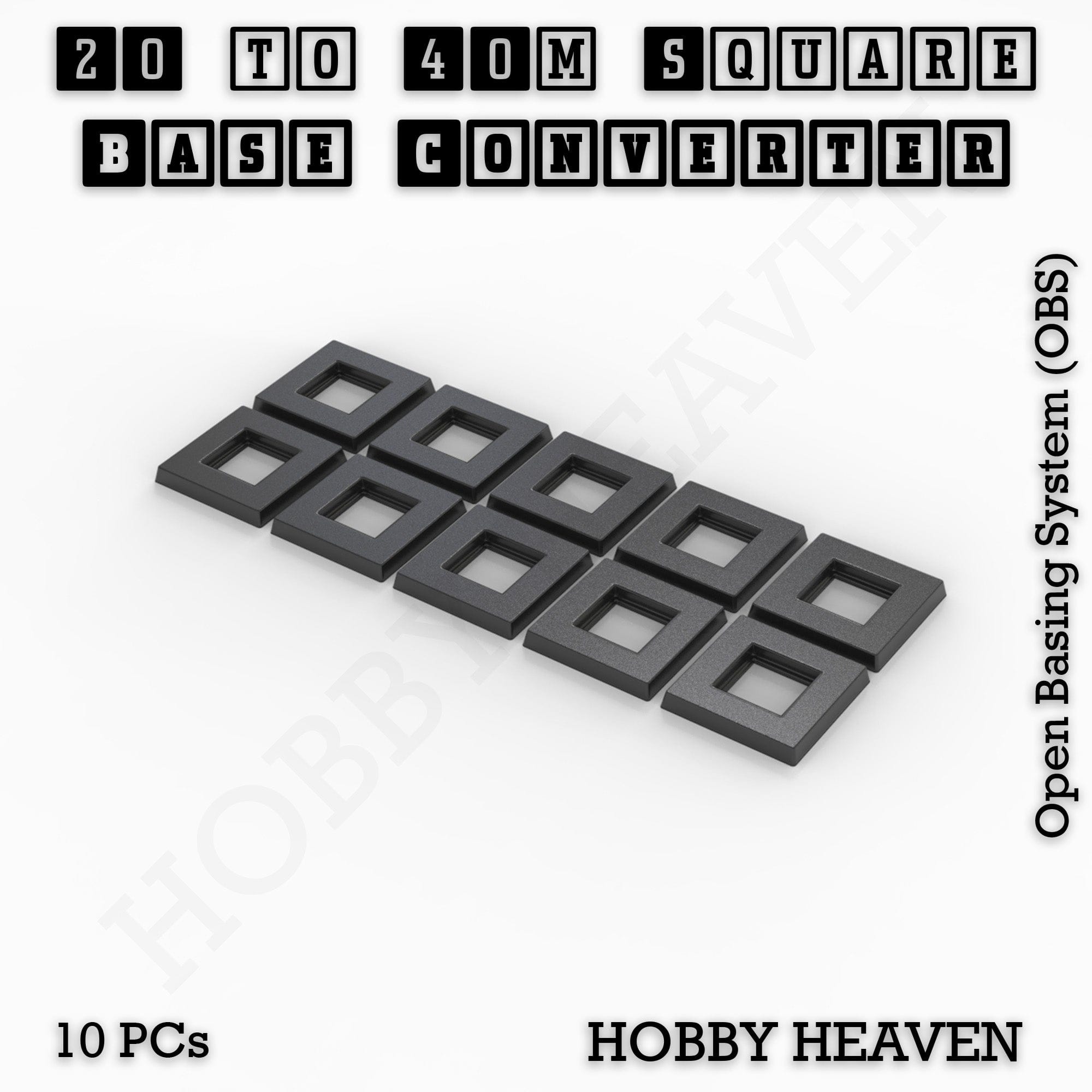 Base Square to Square Bases Size Converters 3d Print Full Range