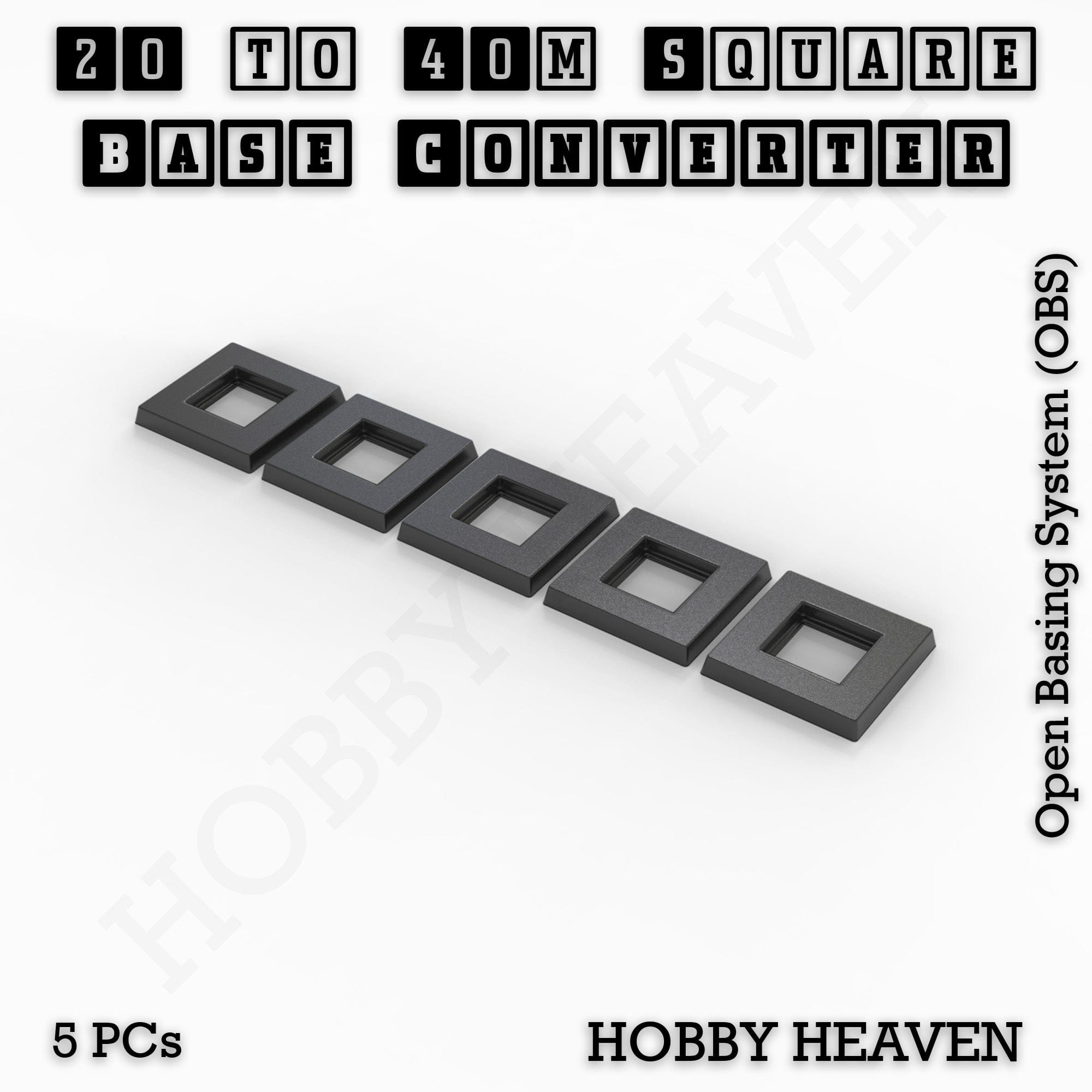 Base Square to Square Bases Size Converters 3d Print Full Range