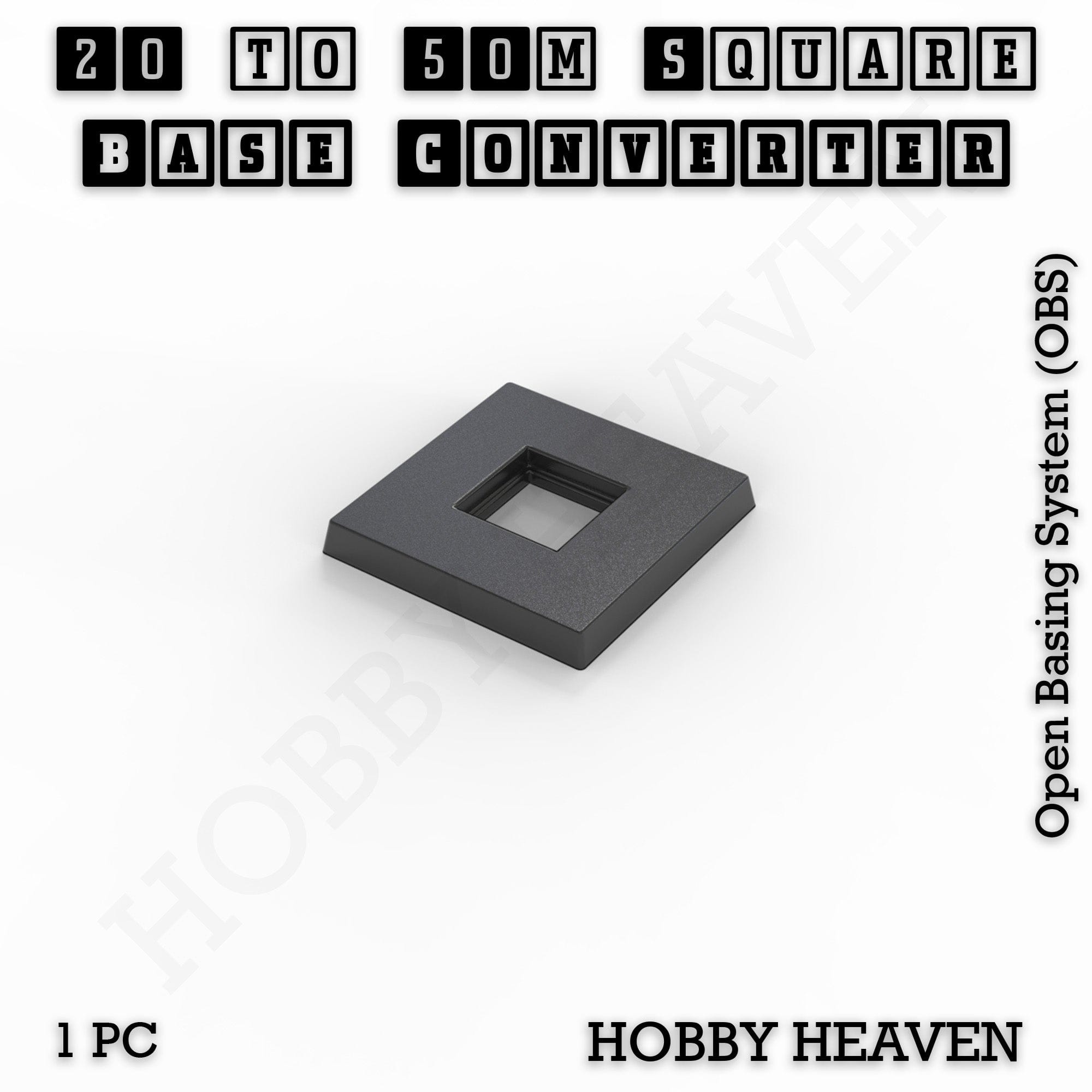 Base Square to Square Bases Size Converters 3d Print Full Range