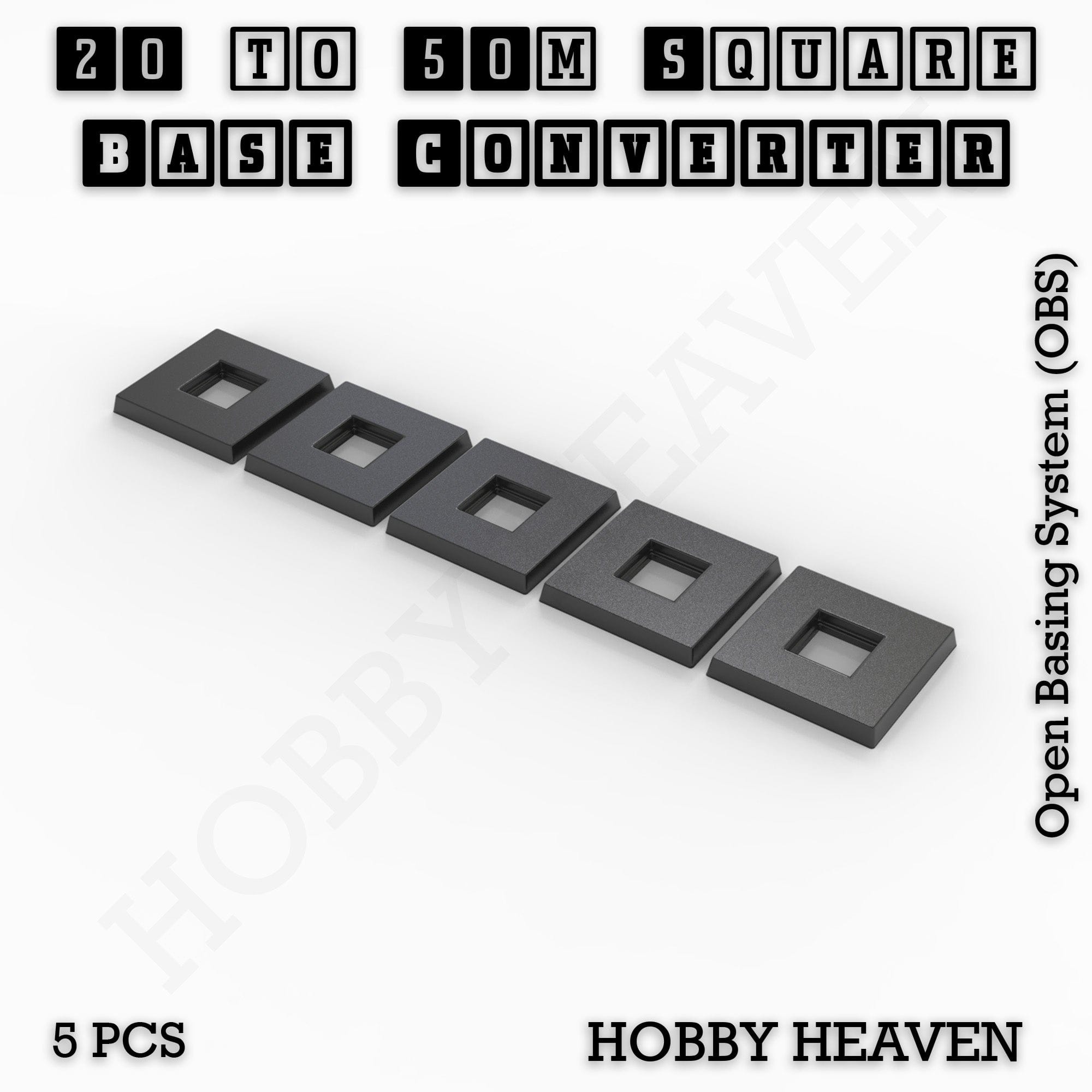Base Square to Square Bases Size Converters 3d Print Full Range