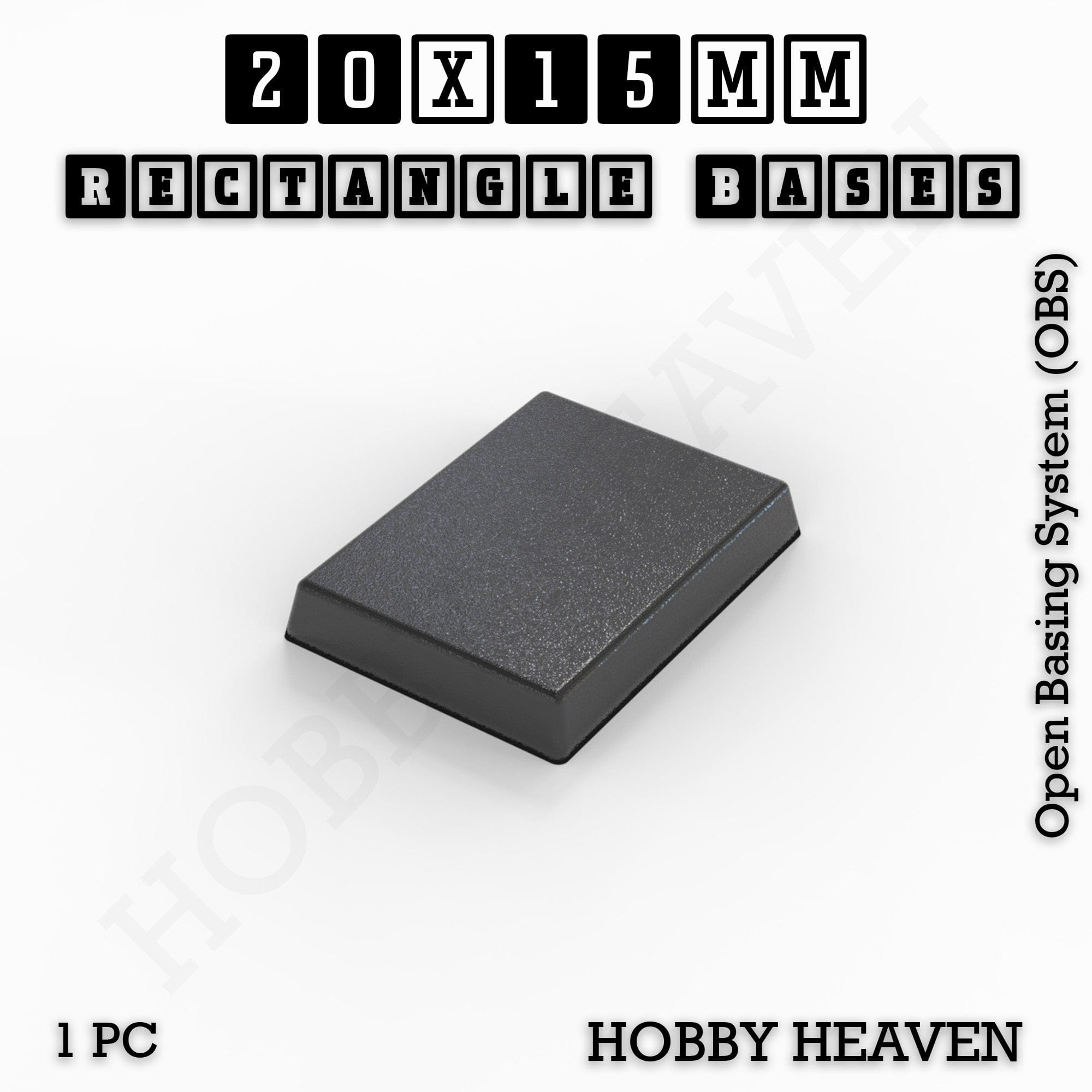 Base Rectangle Bases Range Sizes - 75x30mm to 125x40mm Medium Sizes 3d Print Full Range Tabletop Games