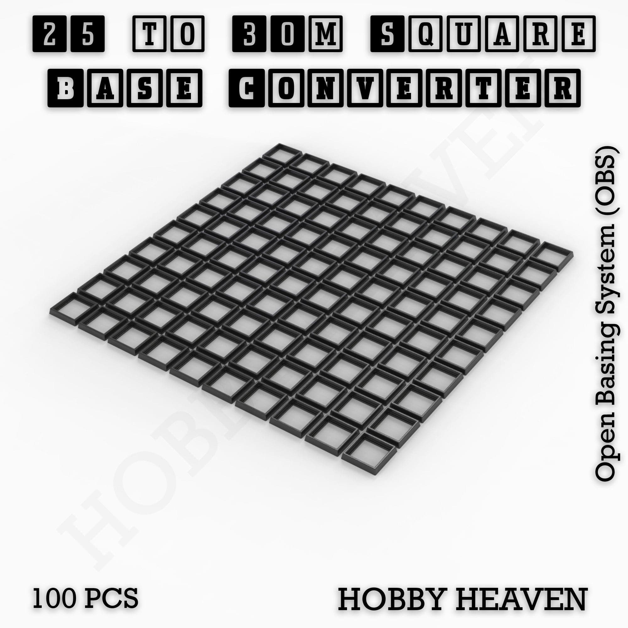 Base Square to Square Bases Size Converters 3d Print Full Range