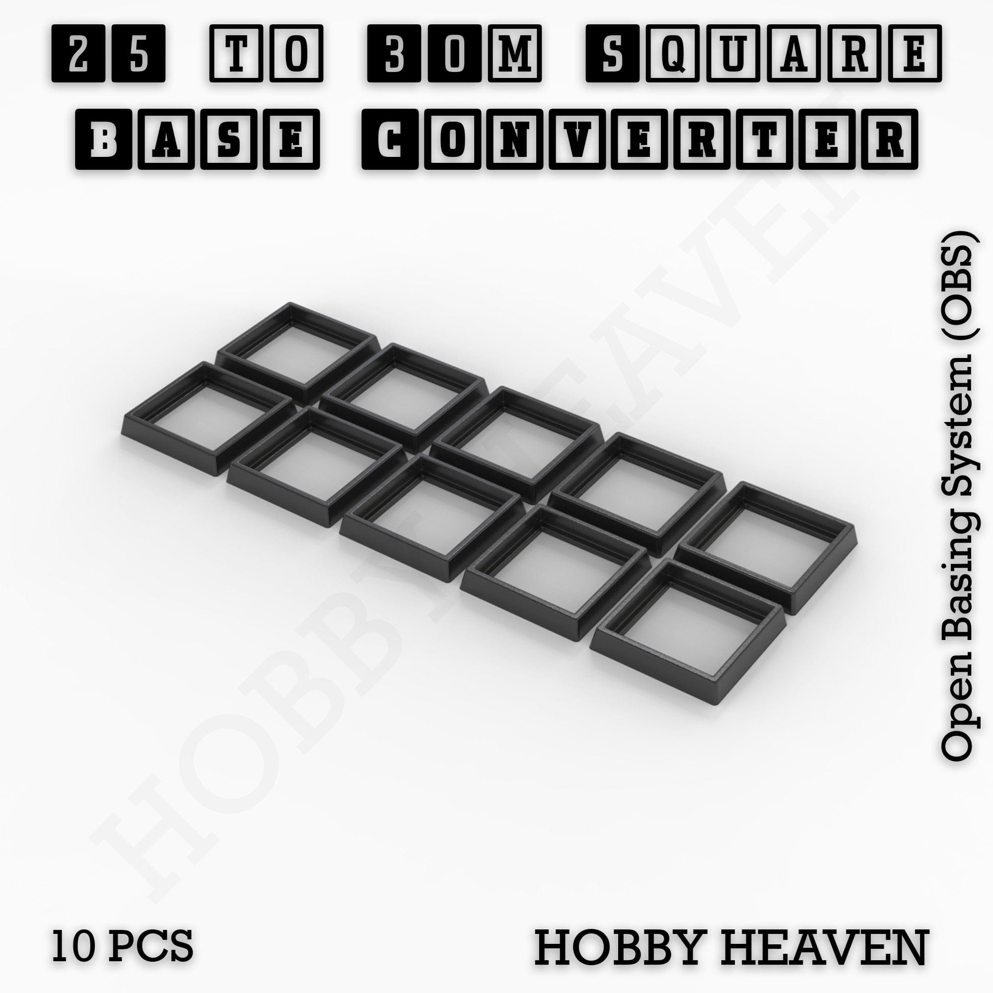 Base Square to Square Bases Size Converters 3d Print Full Range