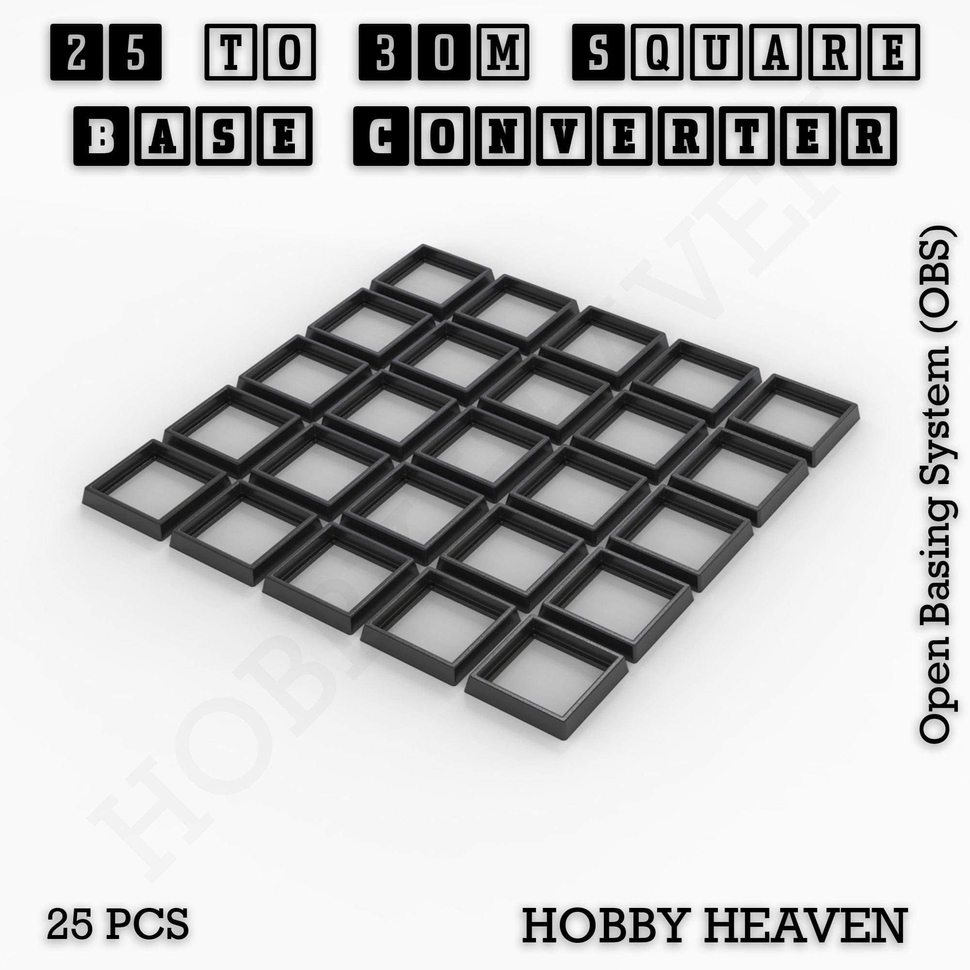 Base Square to Square Bases Size Converters 3d Print Full Range