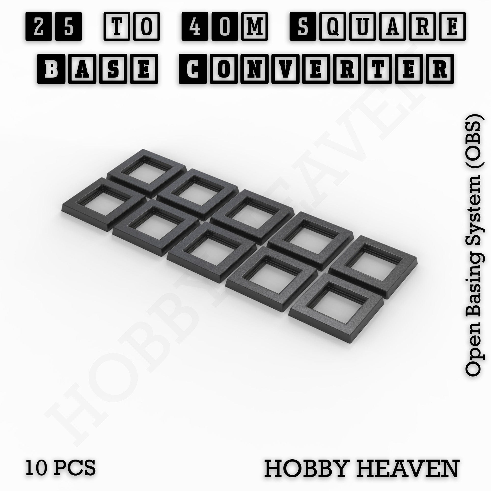 Base Square to Square Bases Size Converters 3d Print Full Range