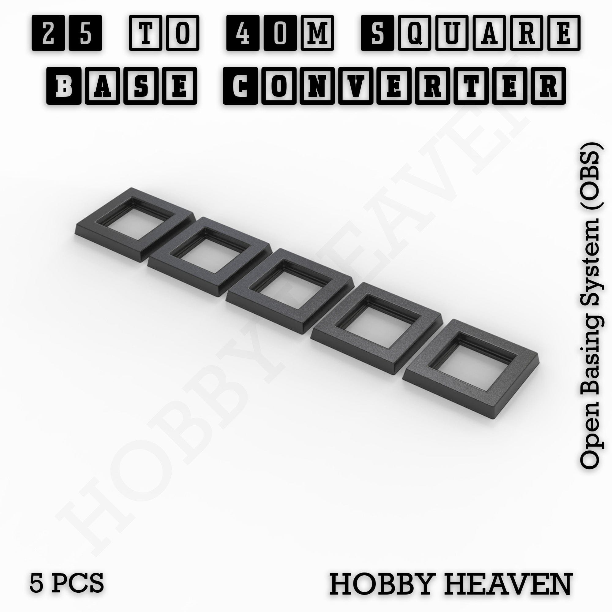 Base Square to Square Bases Size Converters 3d Print Full Range