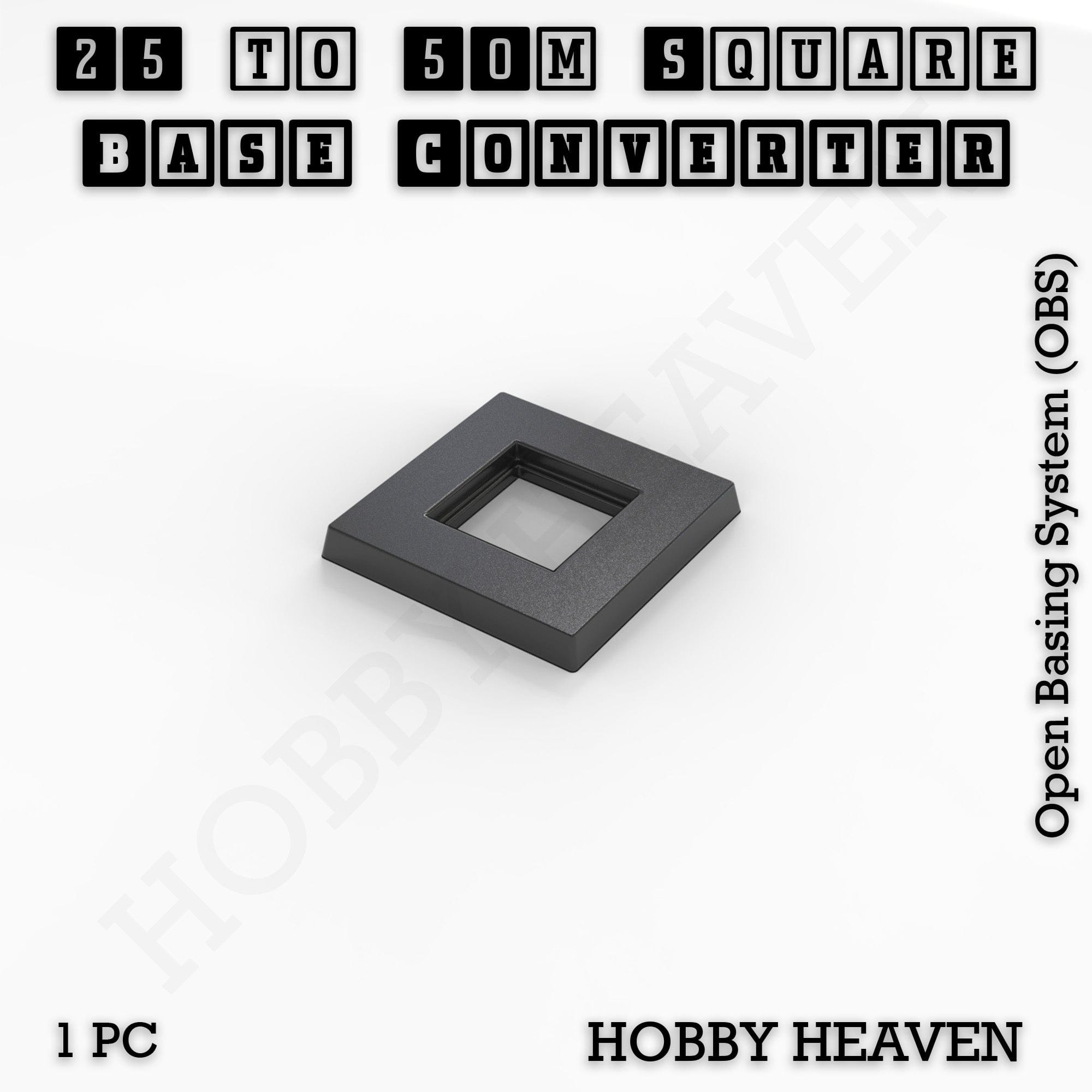 Base Square to Square Bases Size Converters 3d Print Full Range