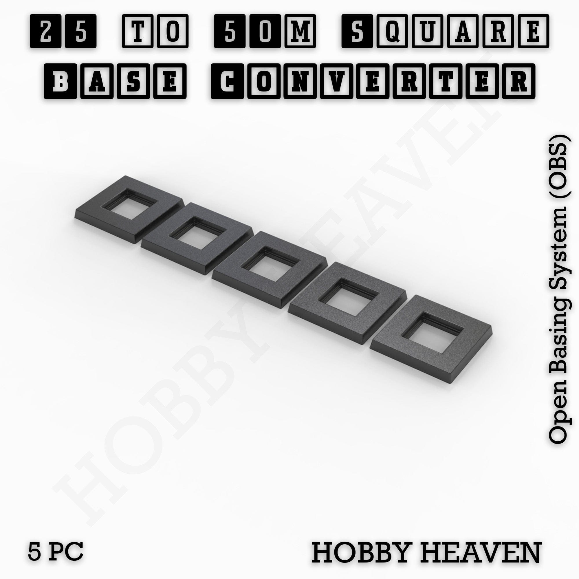 Base Square to Square Bases Size Converters 3d Print Full Range