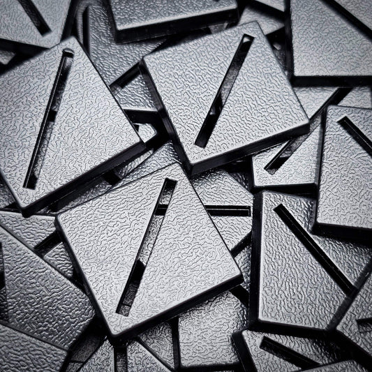 Base 25mm Square Diagonal Slotted Plastic Bases