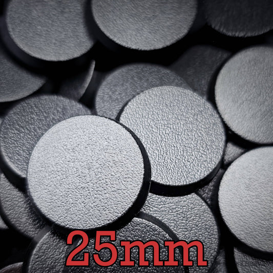 Base 25mm Round Plain Plastic Bases