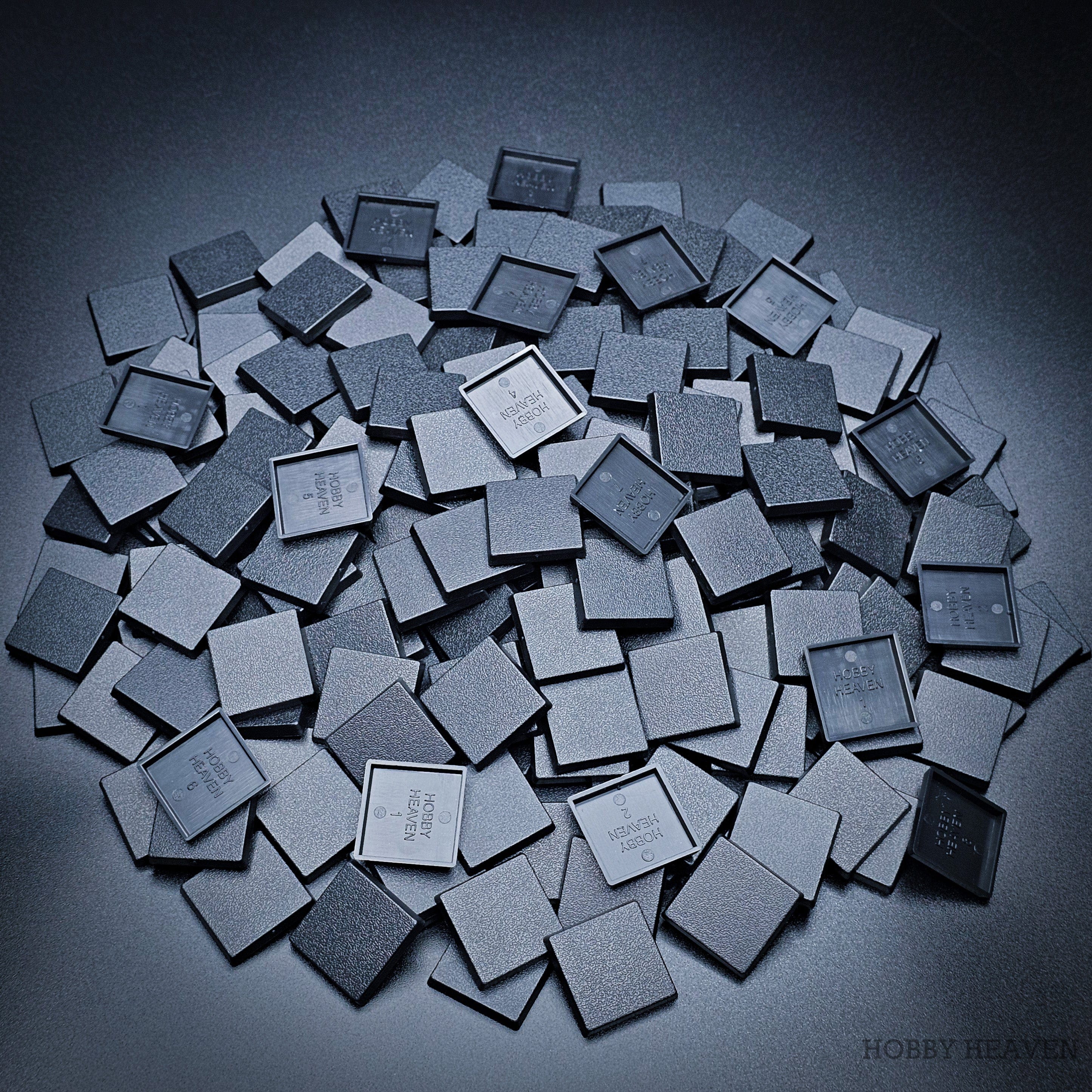 Base 25mm Square Plain Plastic Bases