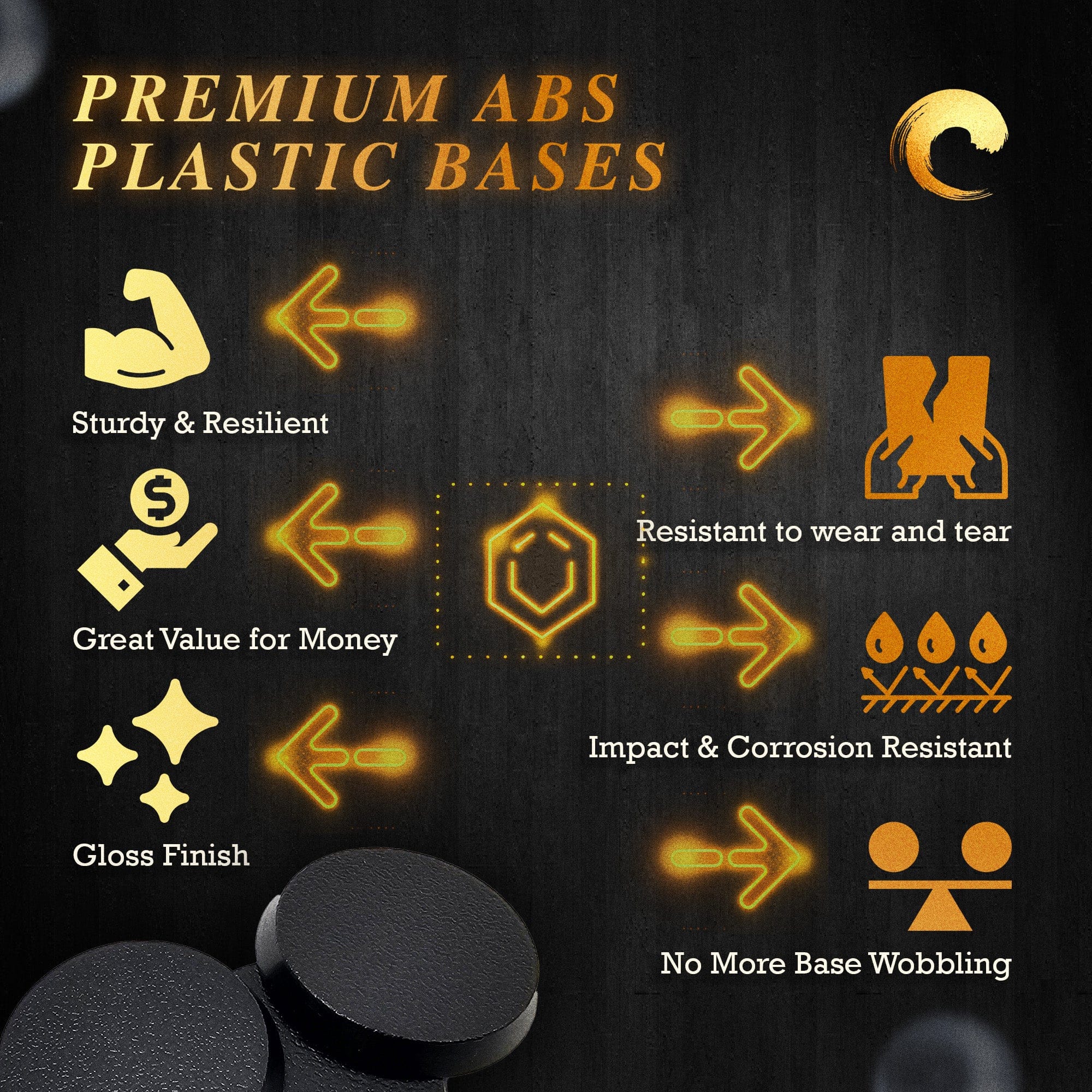 Base 28mm Round Plain Plastic Bases for Wargaming Miniatures | Hobby Heaven