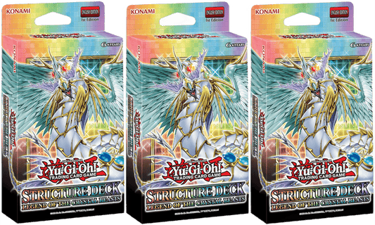 Yugioh Sealed 3x Yu-Gi-Oh! - Legend of The Crystal Beasts Structure Deck Bundle 4012927943229