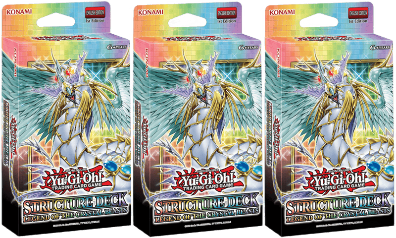 Yugioh Sealed 3x Yu-Gi-Oh! - Legend of The Crystal Beasts Structure Deck Bundle 4012927943229