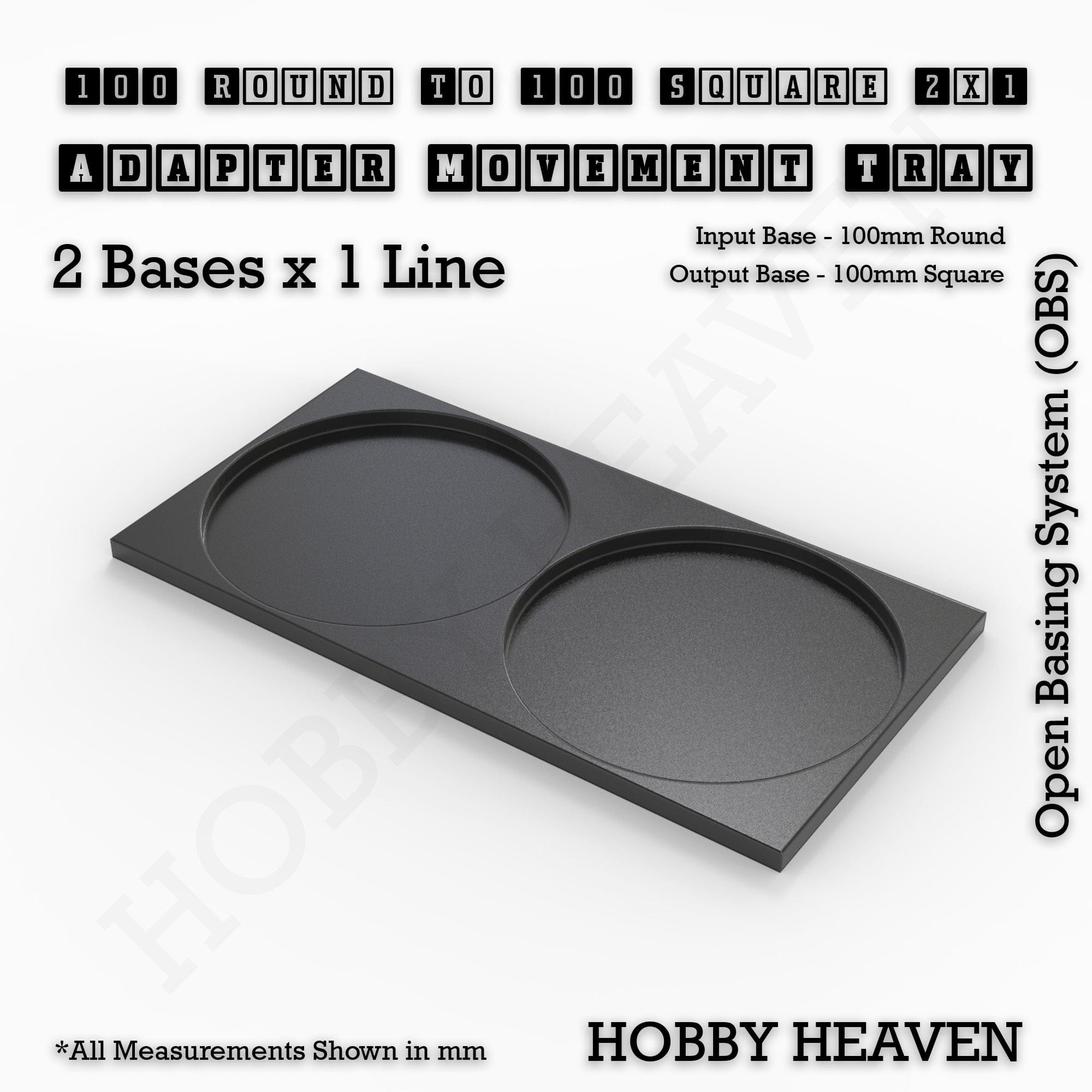 Movement Tray Round to Square Movement Trays Adapters for Tabletop Games